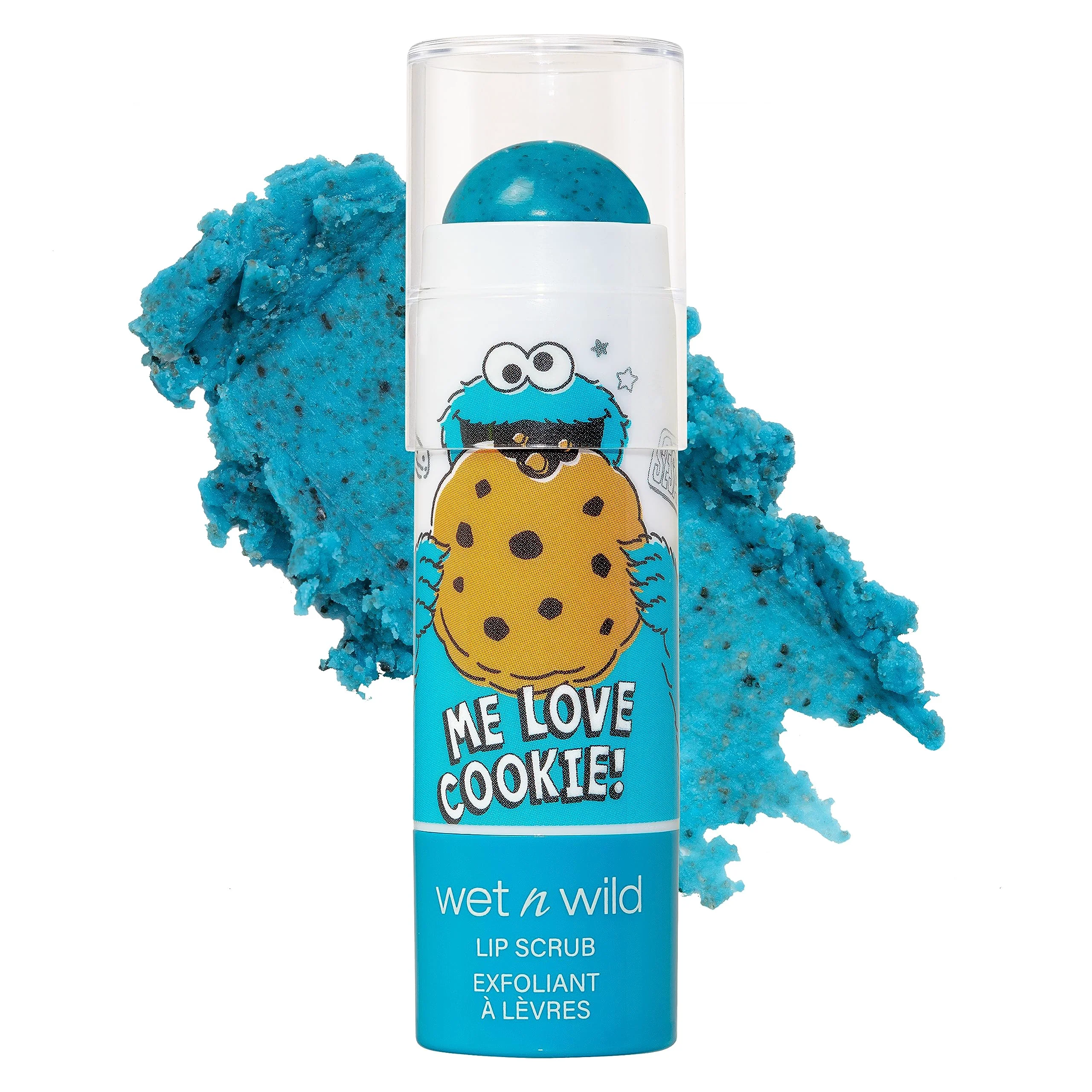 Next-Generation wet n wild Sesame Street Collection Lip Scrub - Vitamin E Enriched Vegan Cruelty - Me Love Cookie Reusable