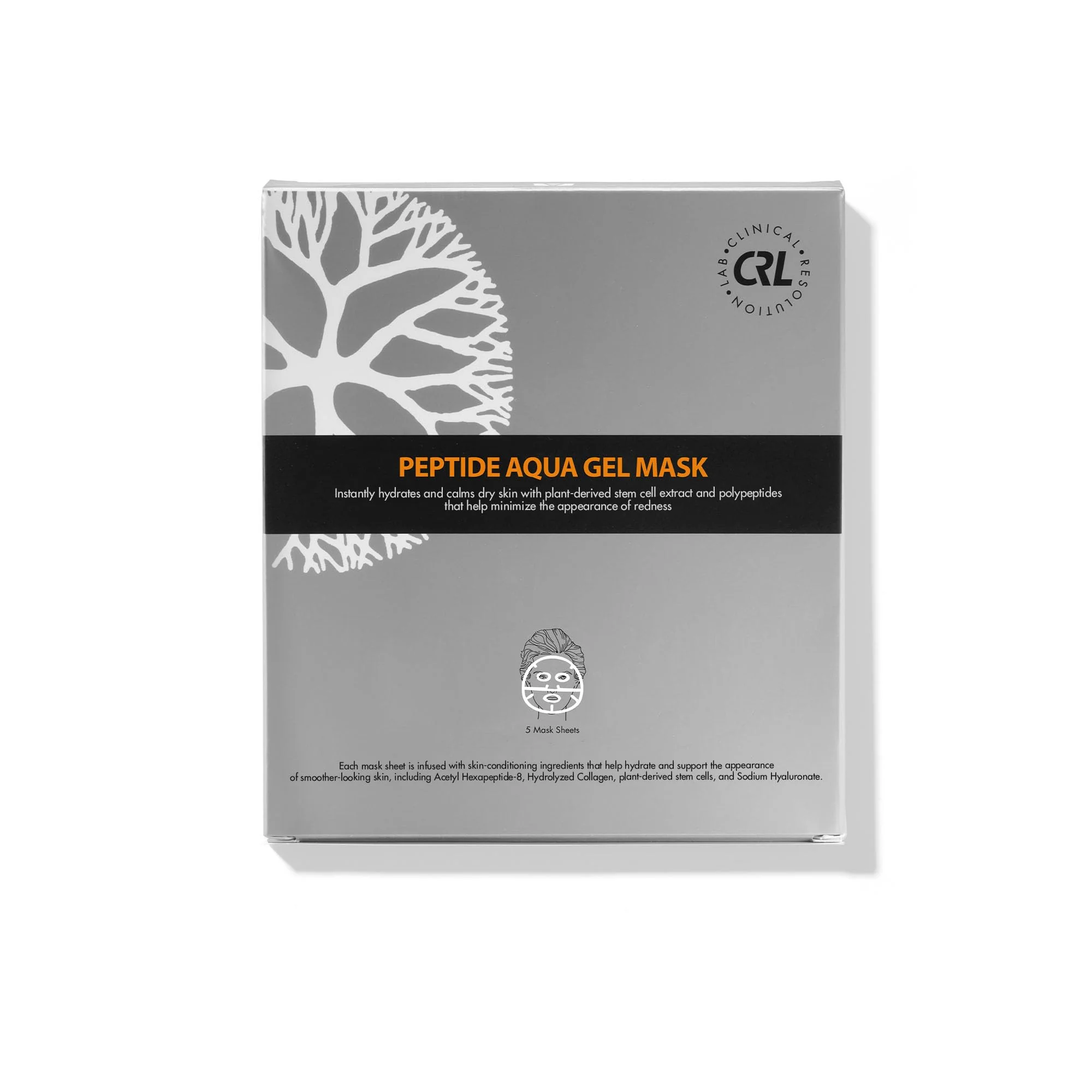 Enhanced Clinical Resolution CRL Peptide Aqua Gel Mask 5 Pack Instant Hydration Soothing Cooling Helps Comfort Skin After Professional Treatments for a Efficient