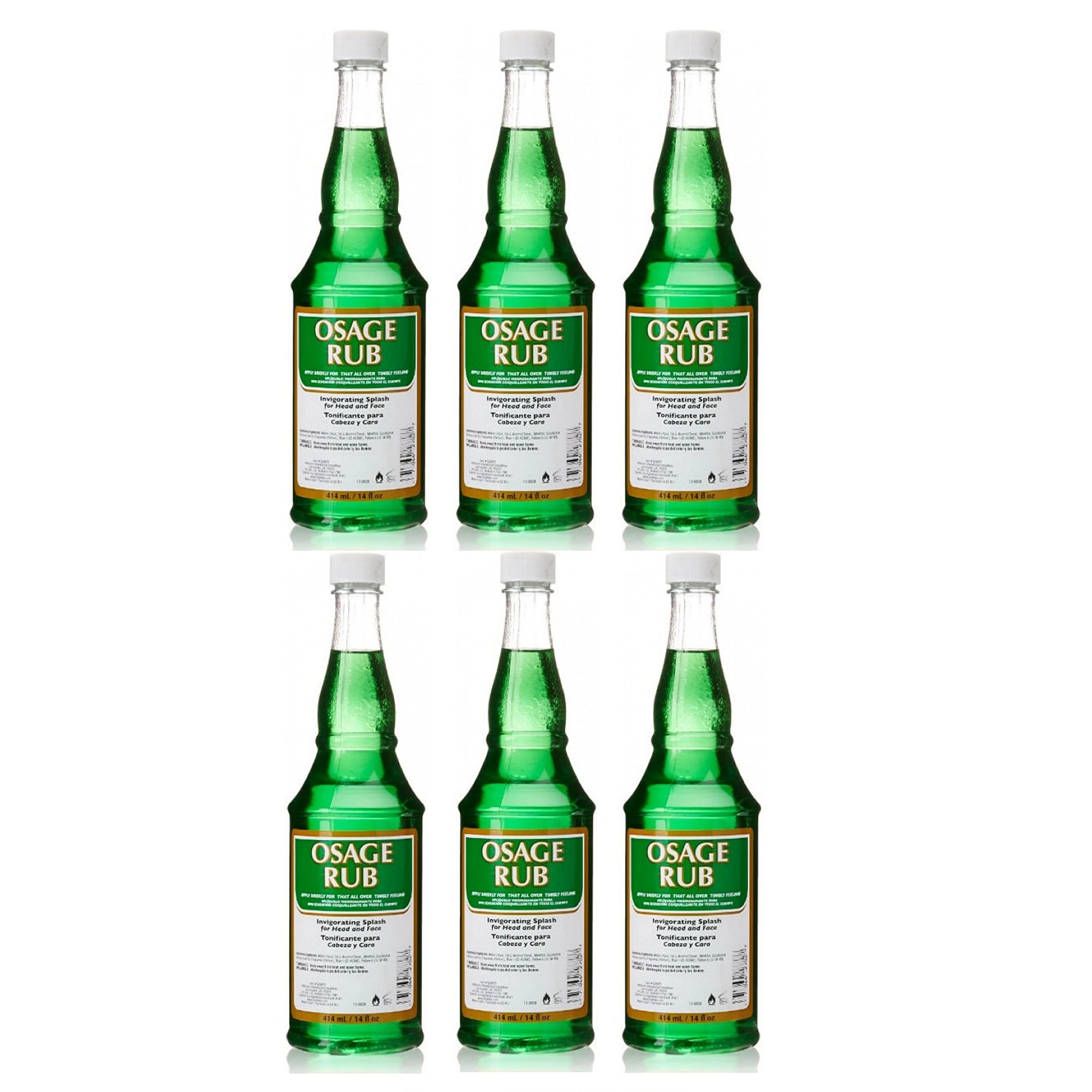 Effective Clubman Osage Rub Invigorating Splash for Head and Face Facial Astringents 6Pack First-Class