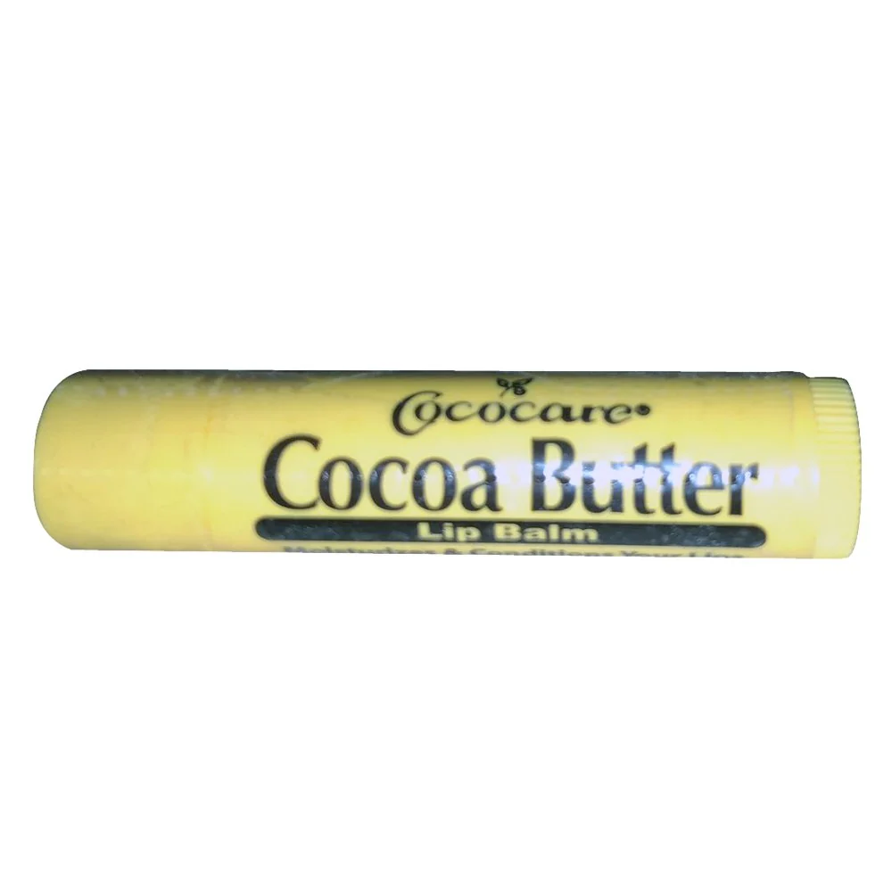Traditional Cococare Cocoa Butter Lip Balm - The Little Yellow Stick Enriched with Natural Cocoa Butter - Conditions Protects Lips - 0.15oz Pack of 12 Powerful