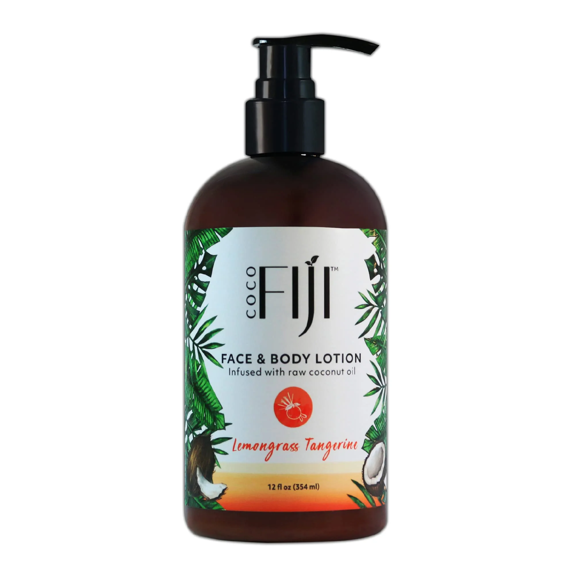 Modern Coco Fiji Face Body Lotion Infused With Coconut Oil Lotion for Dry Skin Moisturizer Face Cream Massage Lotion for Women Men Lemongrass Clean