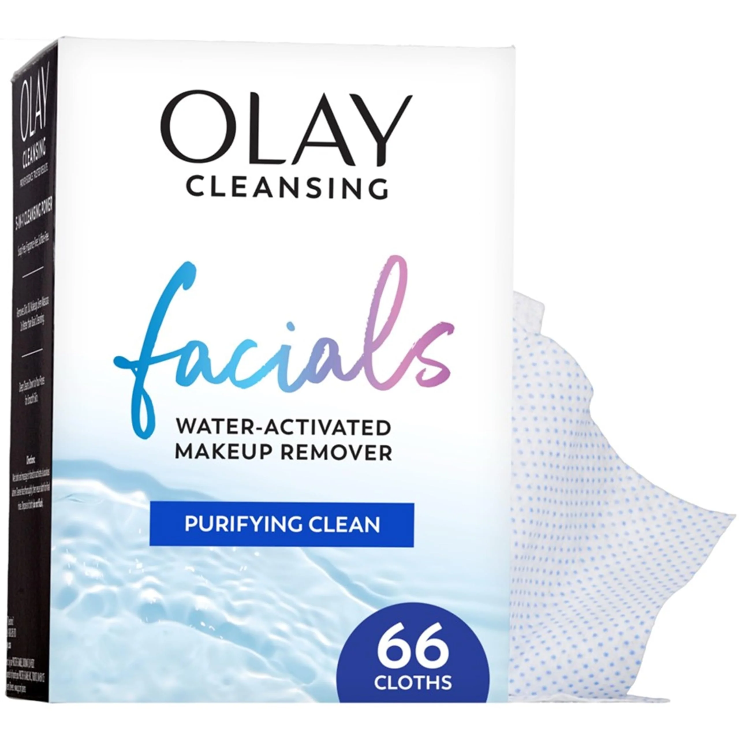 Lightweight Olay Makeup Remover Wipes Daily Facials Deep Clean Face Cleanser for Normal to Oily Skin Alcohol Fragrance Soft Face Wash Towels Travel Elite