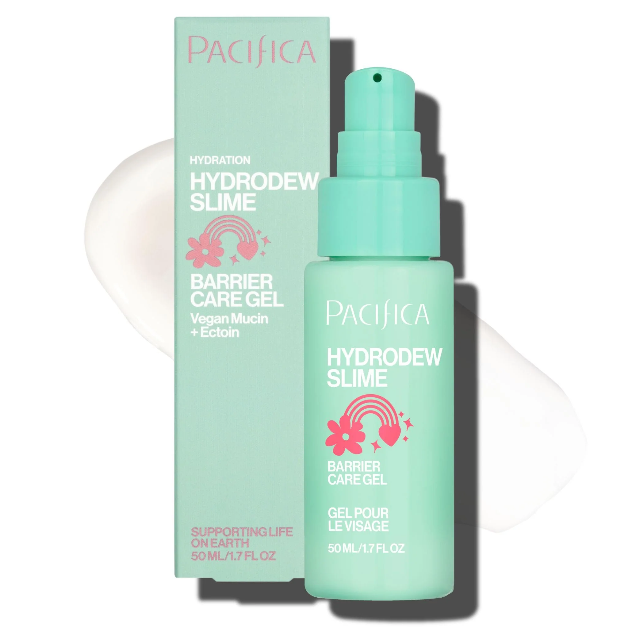 Unique Pacifica Hydrodew Slime Vegan Snail Mucin Barrier Face Moisturizing Gel Hydrating For Smoothing Refining Skin Vegan Cruelty- Official