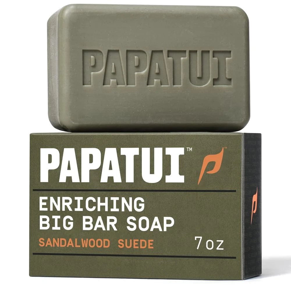 Consistent PAPATUI by Dwayne Johnson Enriching Bar Soap for Men Hydrating Daily Cleanser Moisturizes with Mango Butter and Avocado Oil Sandalwood Suede Easy-to-Use