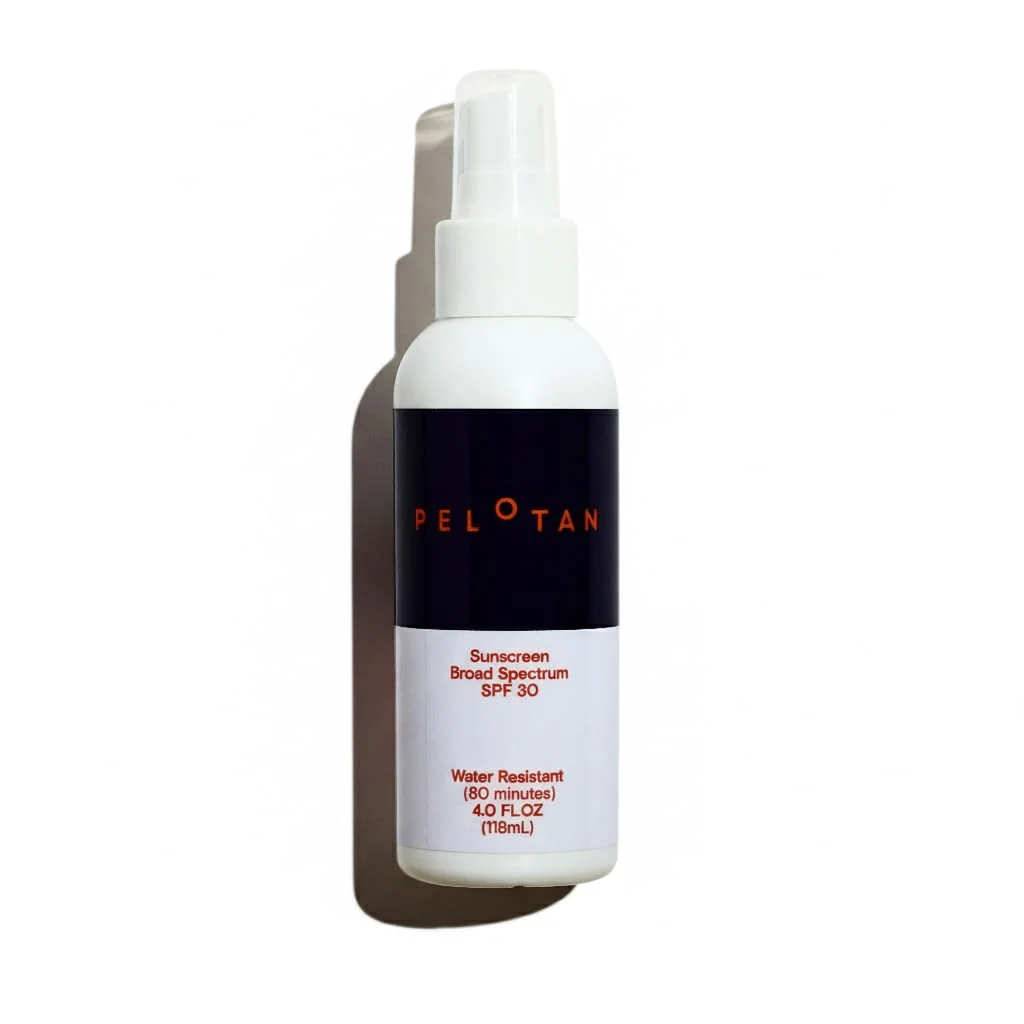 Certified Pelotan Spray Sunscreen SPF 30 4 Fl Oz - Lightweight Sweat-Resistant Sun Protection for Cyclists Runners - Used by Pro Athletes - Safe Innovative