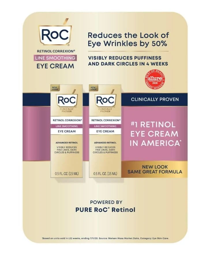 Minimalist RoC Retinol Correxion Line Smoothing Eye Cream 0.5 fl. oz. 2 pk. Soft