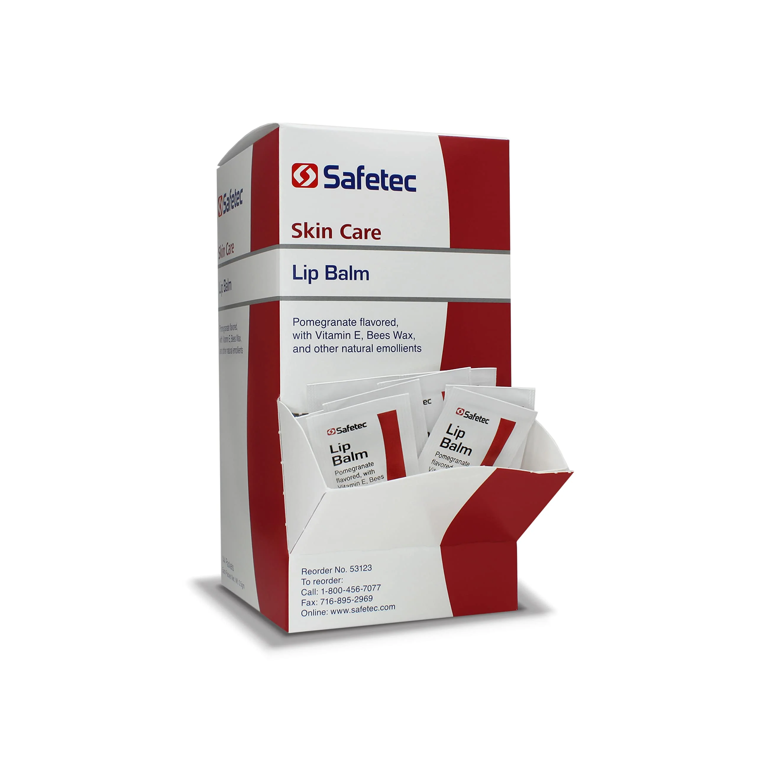 Clean Safetec Lip Balm.5 g. Pouch 144 ct. Box 12 Boxes case Relaxed