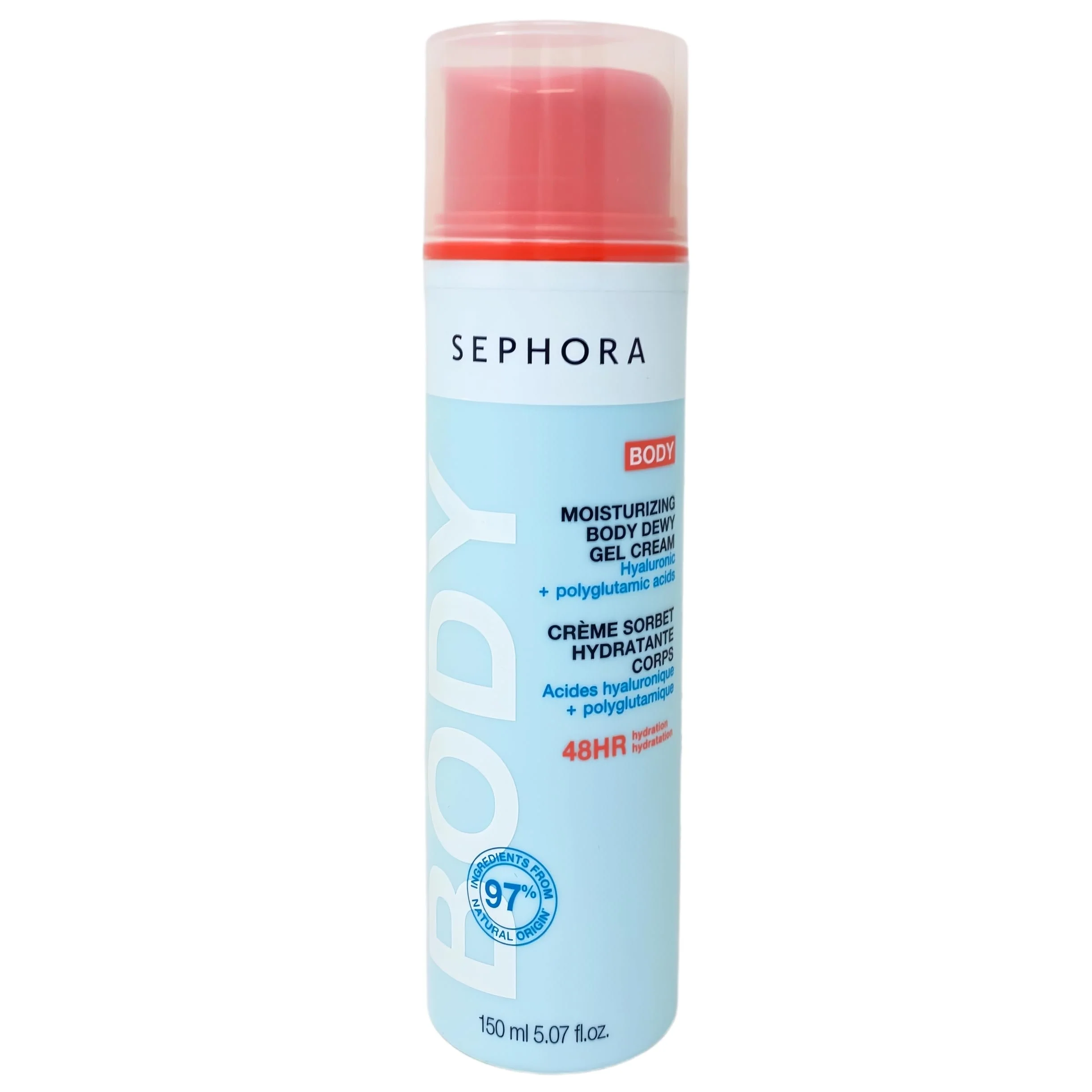 Sophisticated SEPHORA Collection Moisturizing Body Dewy Gel Cream with Hyaluronic Polyglutamic Acid - 150 mL 5.07 fl oz Solid