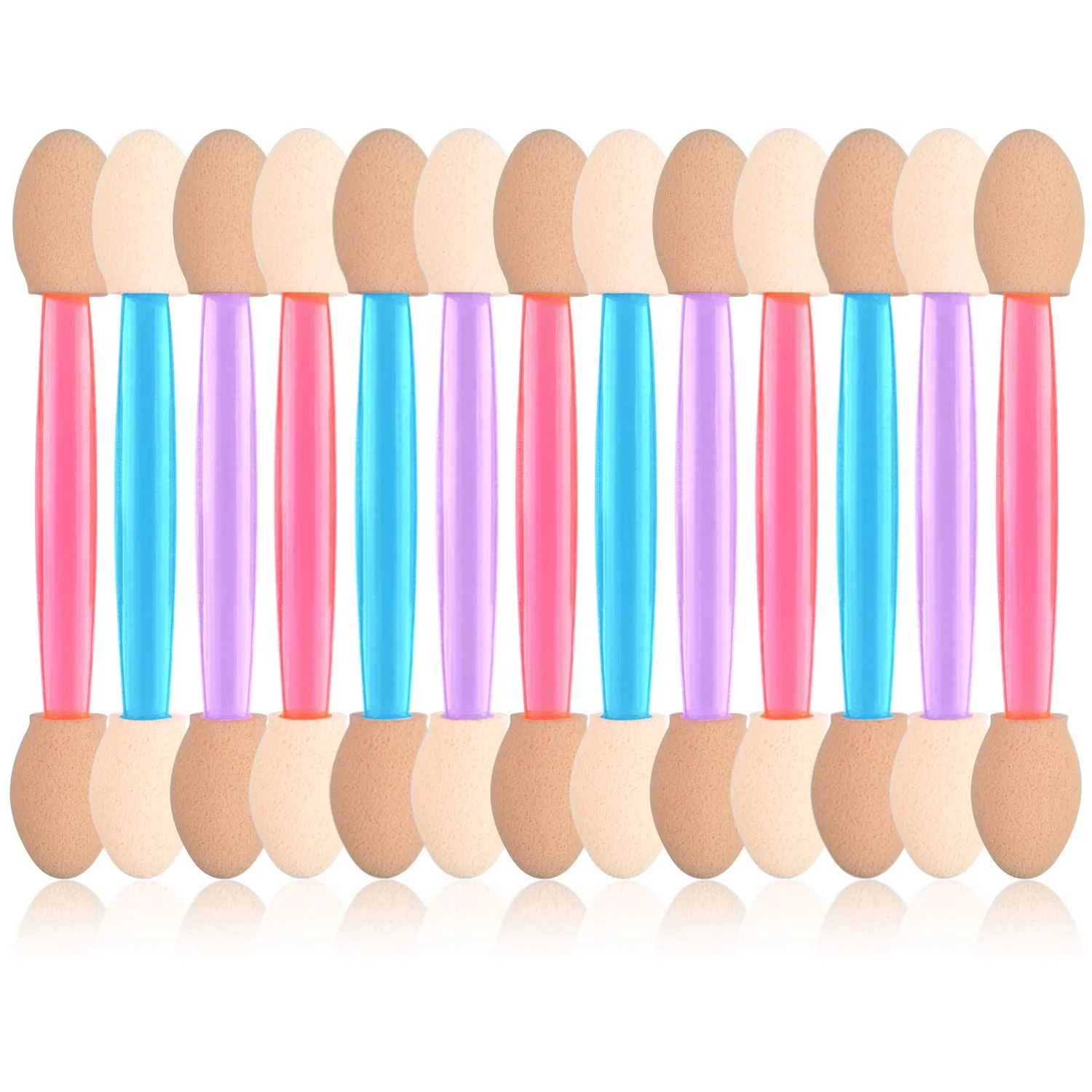 Functional MORGLES 50Pcs Disposable Eyeshadow Brushes Dual Sides Eyeshadow Sponge Applicators Sponge Professional