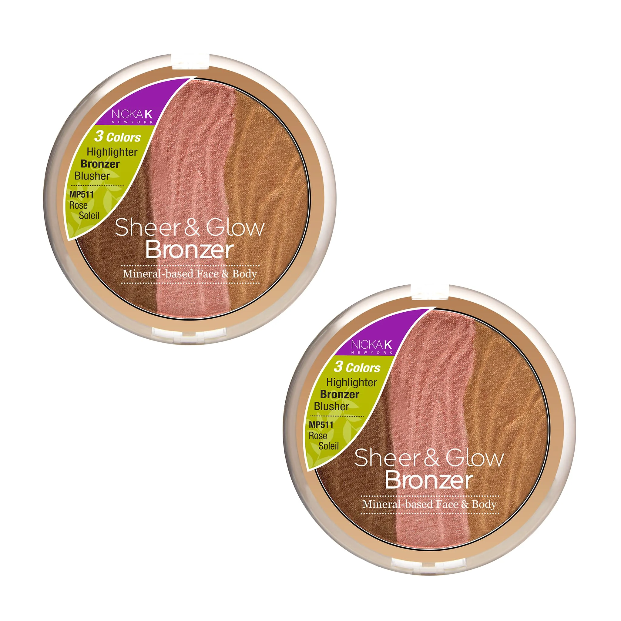 Functional NICKA K Mineral Based Sheer Glow Bronzer - Rose Soleil Fine