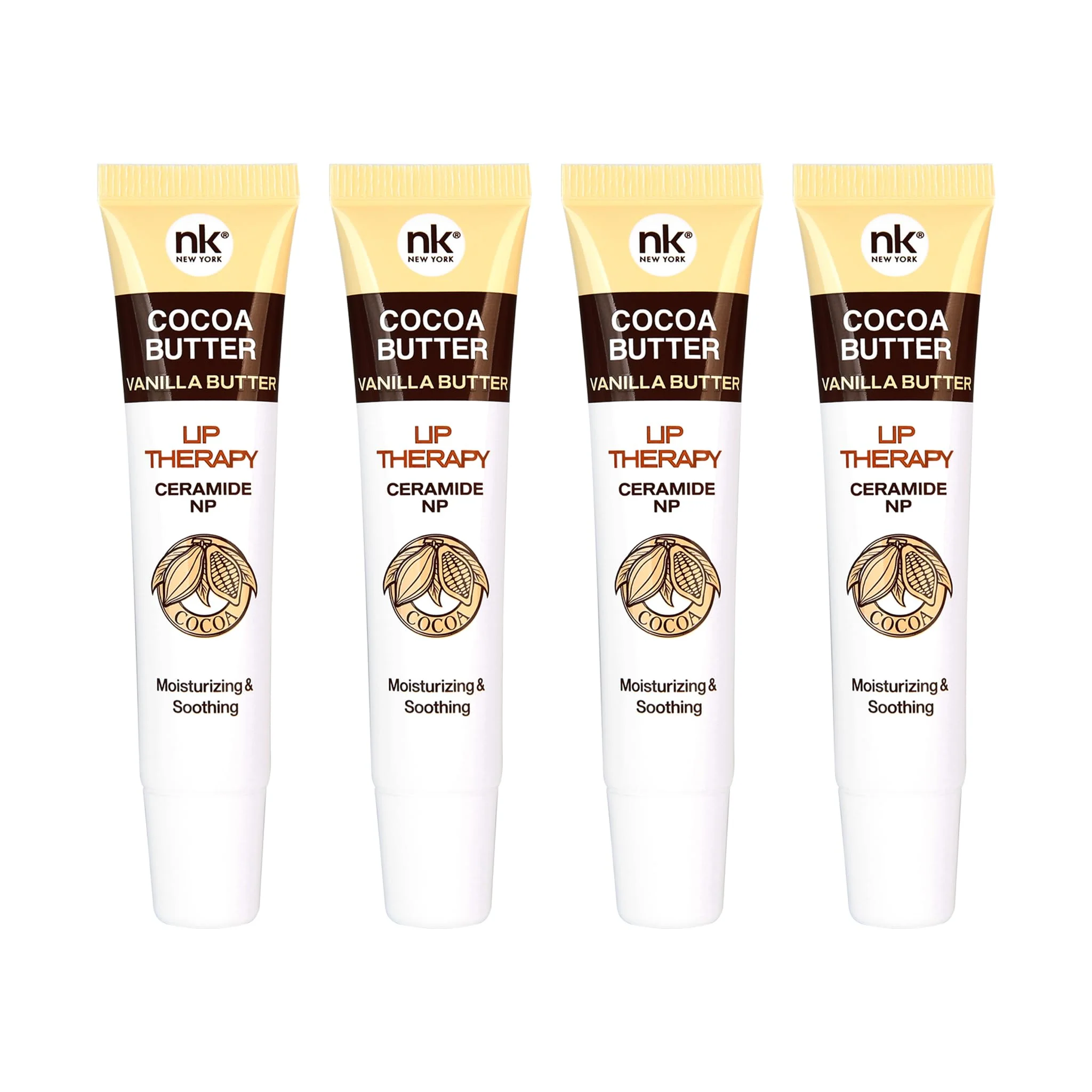 Convenient Nicka K New York Lip Therapy Cocoa Butter Shea Butter Vanilla AMZ078-ACV4PK Trusted