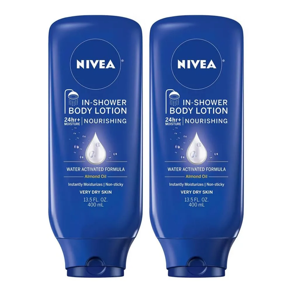 Next-Generation NIVEA In-Shower Body Lotion Nourishing 13.5 oz Pack of 2 Premium