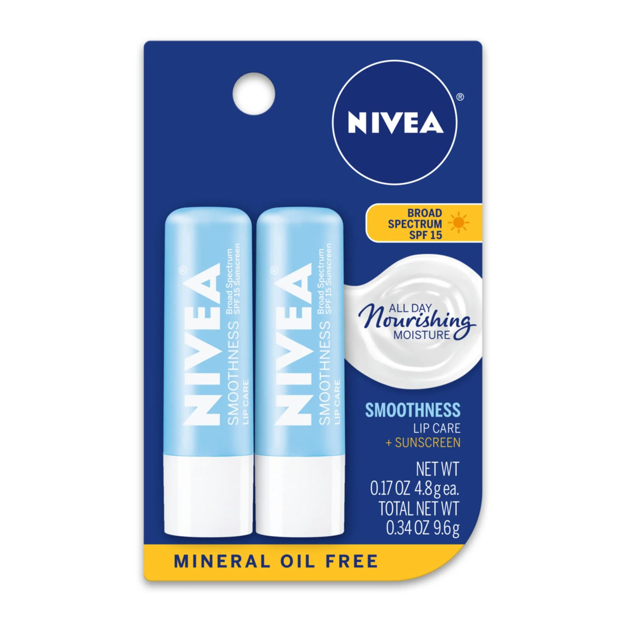 Convenient NIVEA Smoothness Lip Balm Dual Pack Flexible