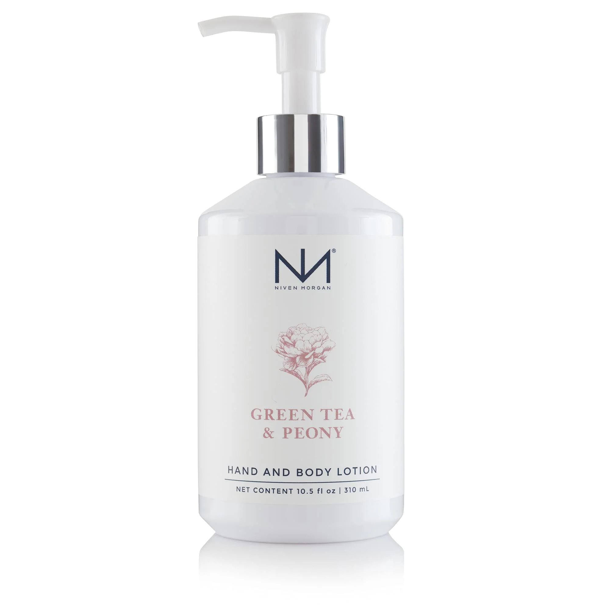 Elegant Niven Morgan Green Tea Peony Hand and Body Lotion 10.5 Fl.oz High-Quality