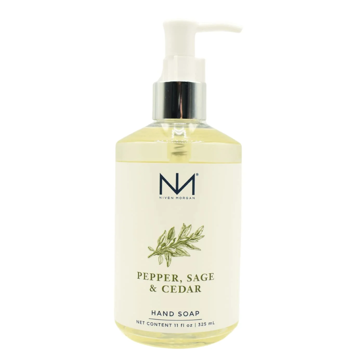 Verified Niven Morgan Pepper Sage and Cedar Hand Soap 11fl.oz. 325ml. Selected