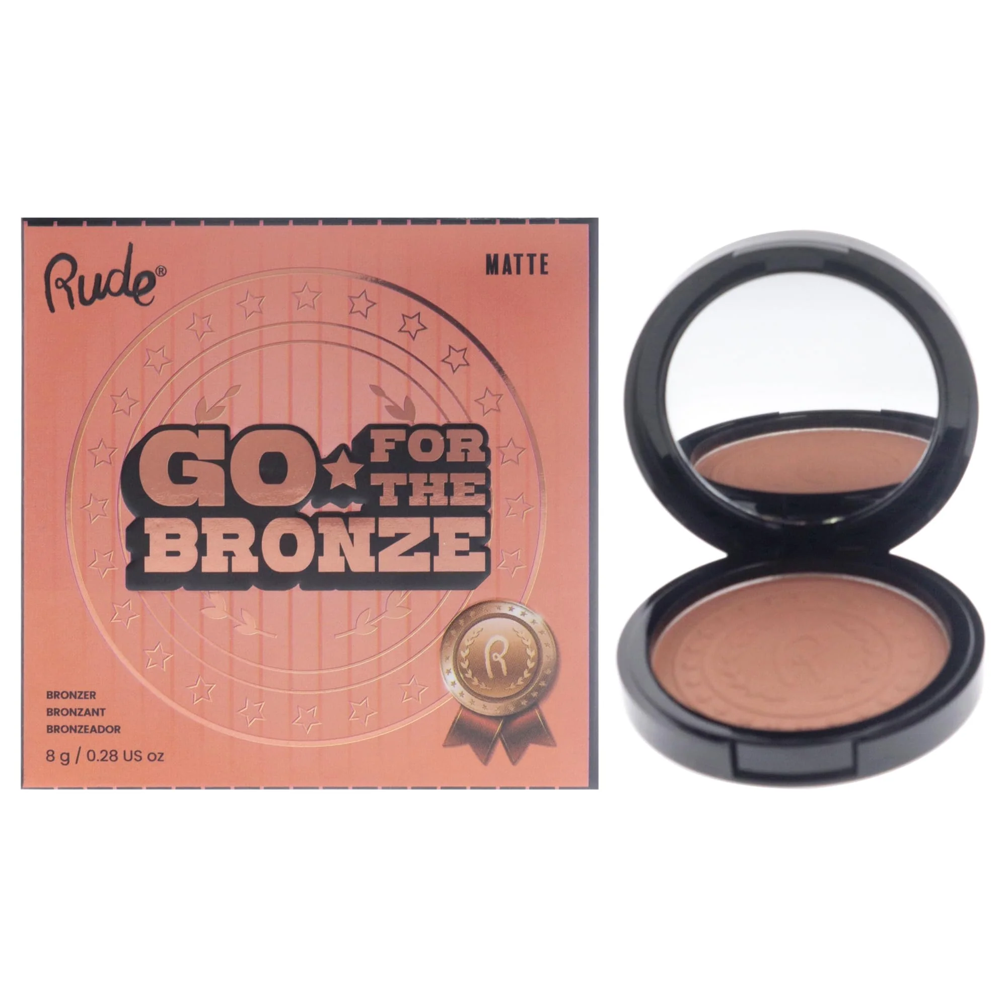 Premium Go for the Bronze - Third On The Podium by Rude Cosmetics for Women - 0.28 oz Bronzer Organic