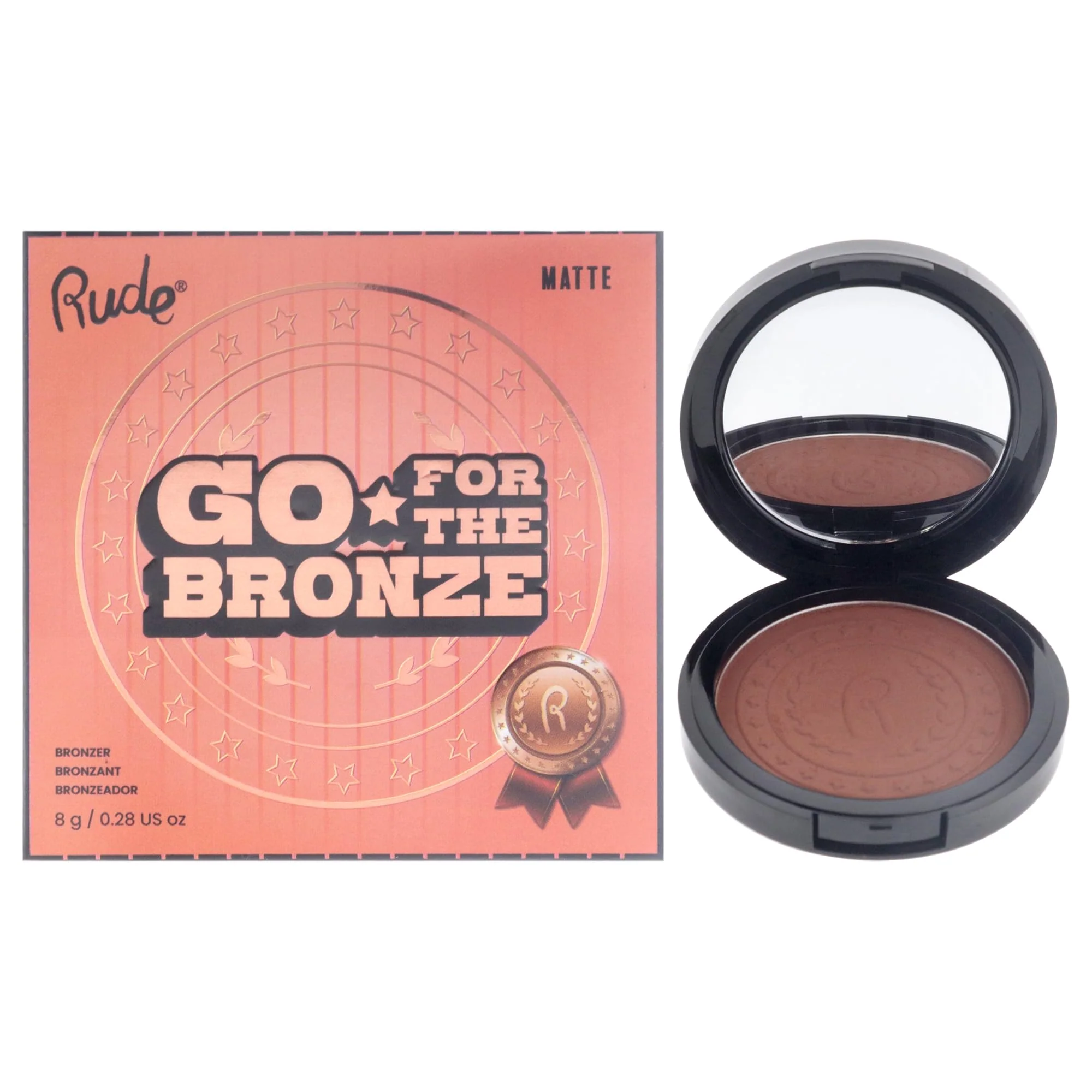 Carefully Designed Go for the Bronze - Did Not Break The Ribbon by Rude Cosmetics for Women - 0.28 oz Bronzer Green