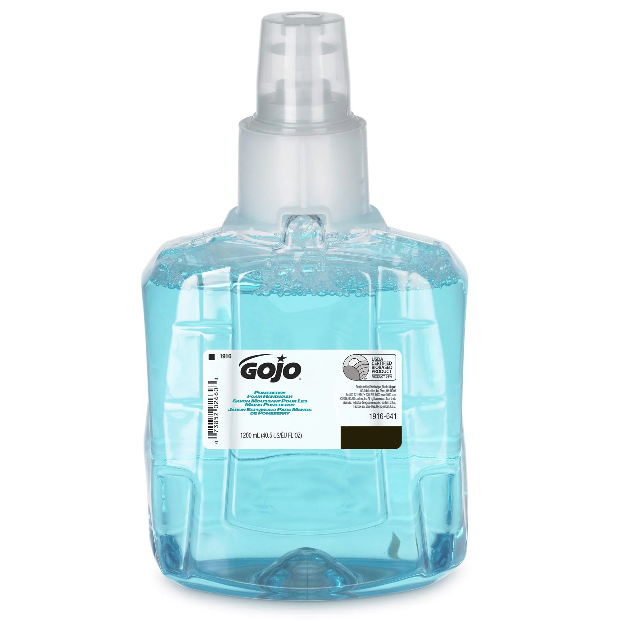 Next-Generation GOJO Pomeberry Foam Handwash Pomegranate Fragrance 1200 mL Hand Soap Refill LTX-12 Touch- Dispenser Pack of 1 - 1916-06-EC Superior