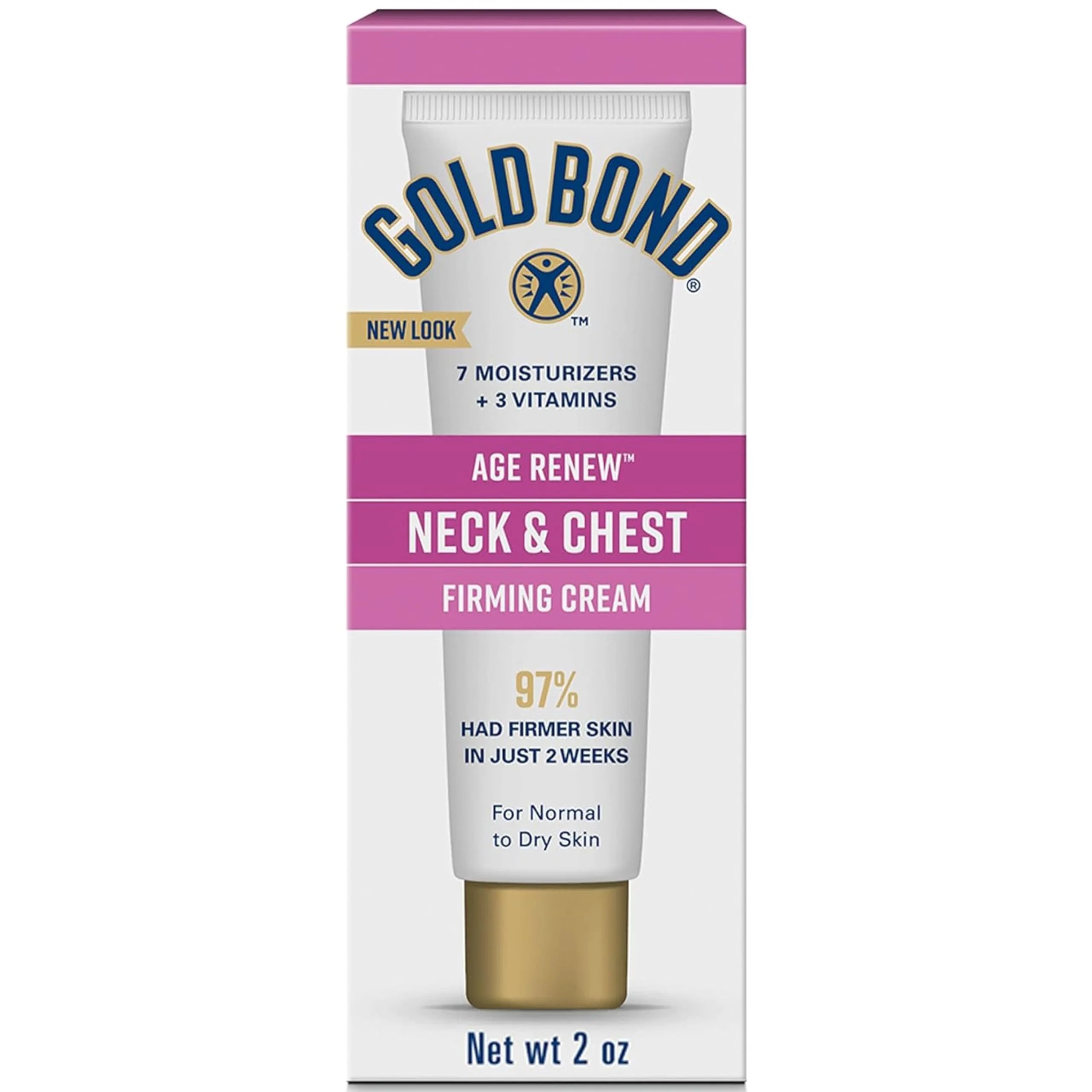 Minimalist Gold Bond Neck Chest Firming Cream 2 oz Clinically Tested Skin Firming Cream Pack of 2 Versatile