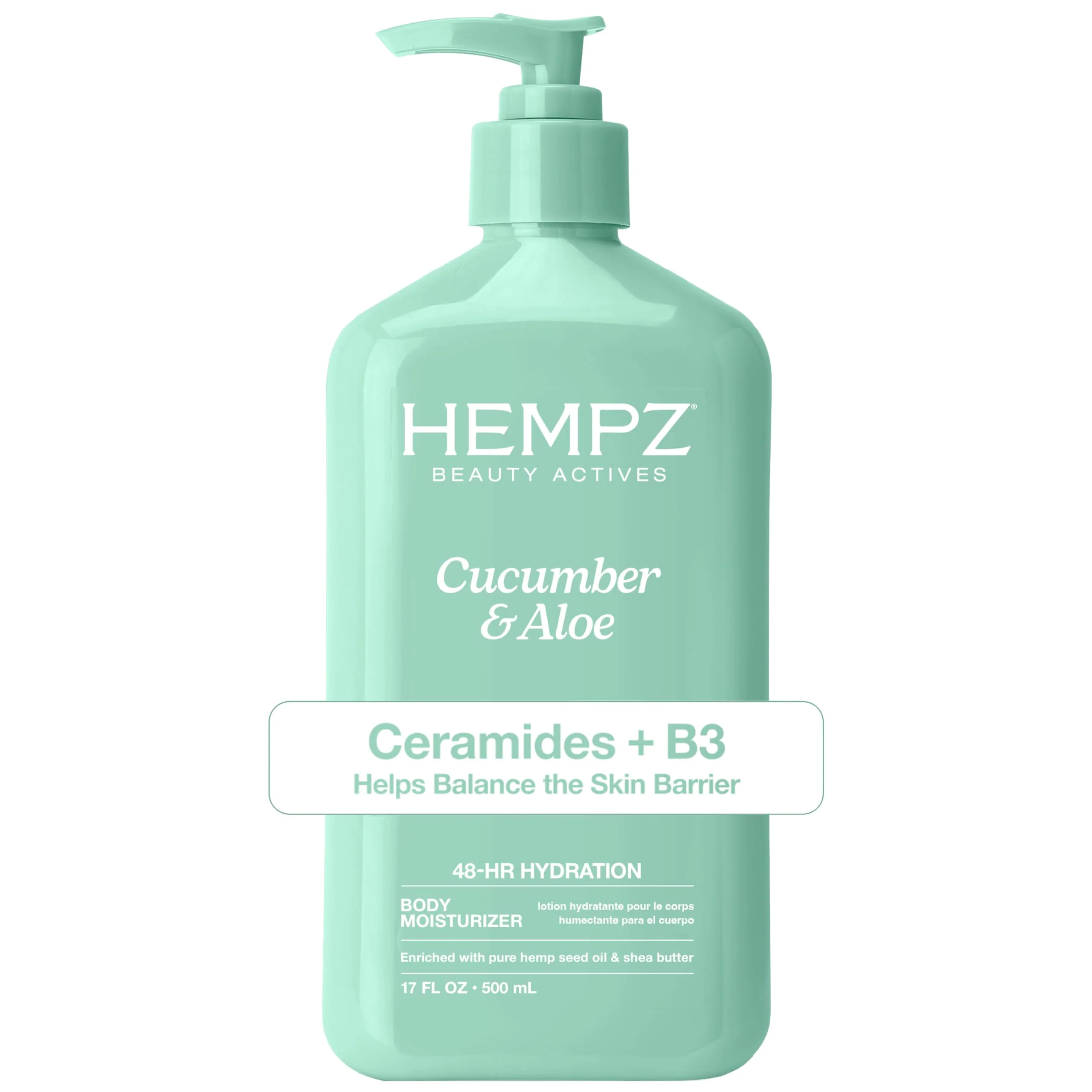 Responsible Hempz Body Lotion - Cucumber Aloe Herbal Limited Edition Daily Moisturizing Cream Shea Butter Aloe Cucumber Extract Body Moisturizer - Skin Care Fine Crafted