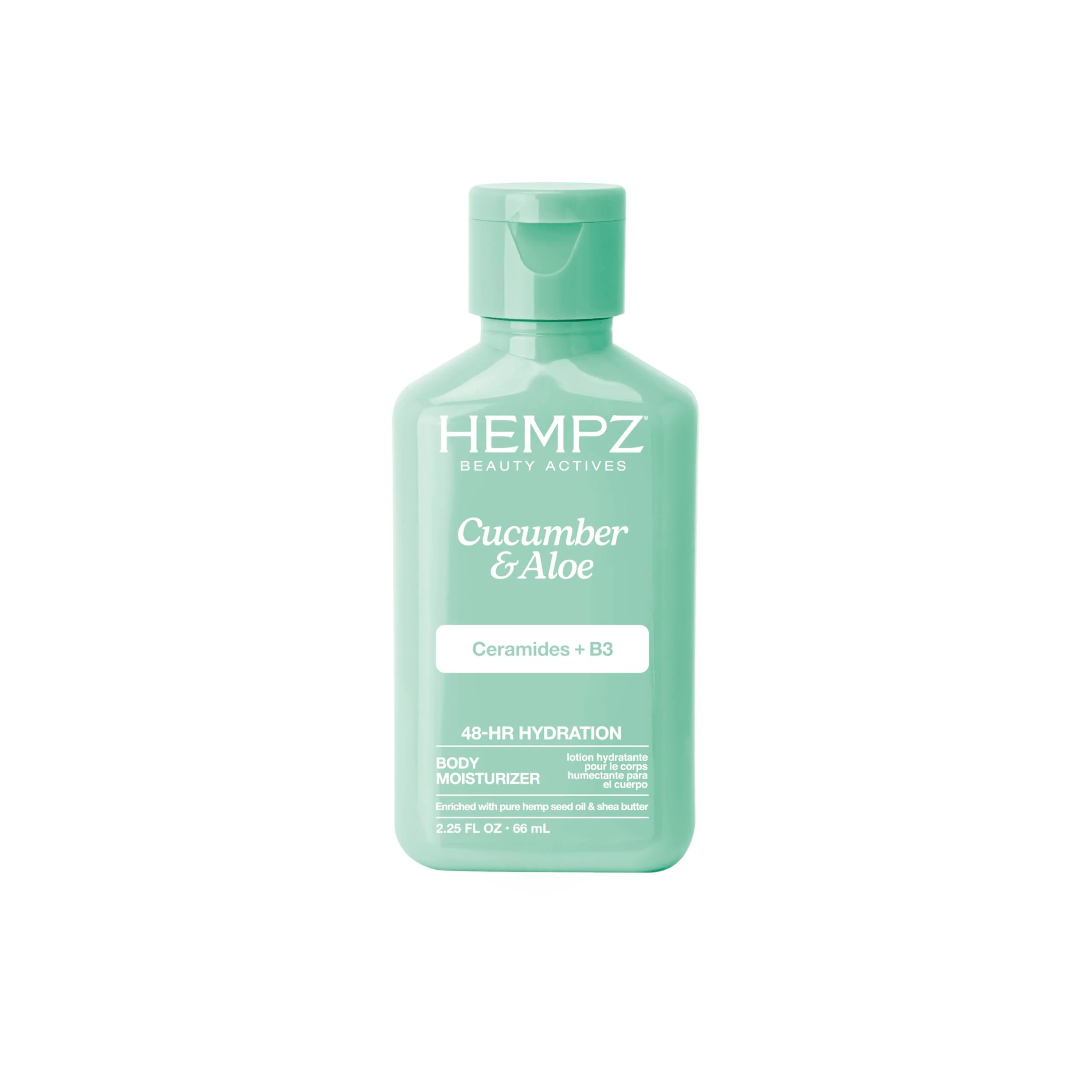 Powerful Hempz Body Lotion - Cucumber Aloe Limited Edition Mini Daily Moisturizing Cream Shea Butter Aloe Body Moisturizer - Skin Care Products All Classic