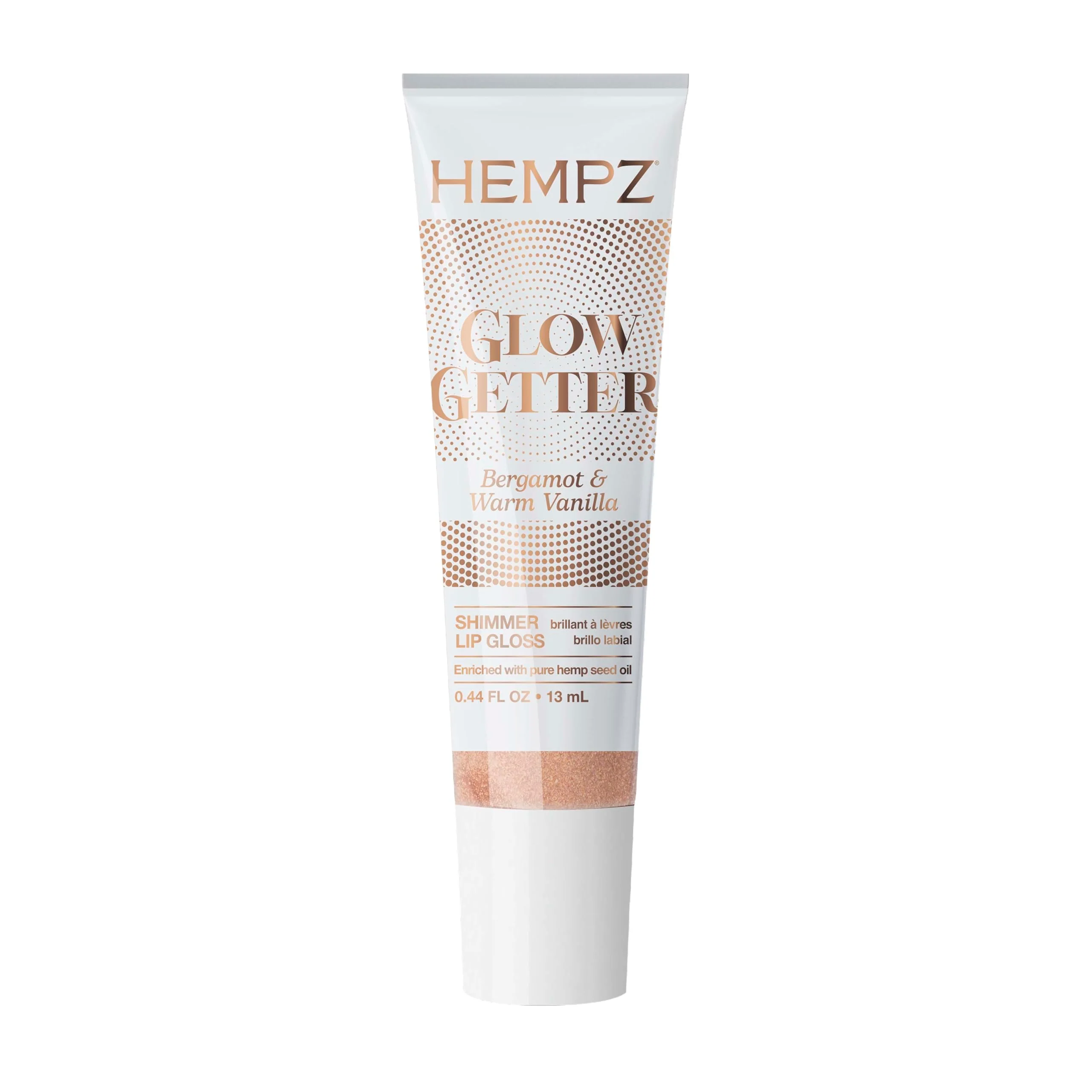 Carefully Designed Hempz Glow Getter Lip Gloss Hydrating Balm with Shimmer .44 oz. Casual