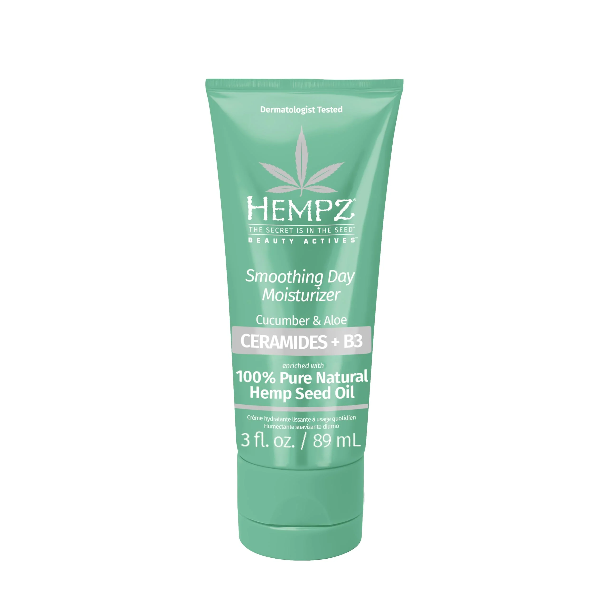 Secure Hempz Cucumber Aloe Smoothing Day Moisturizer - Hydrating Daily Cream Rich with Minerals Vitamin C Hempseed Oil to Hydrate Repair Extremely Prestigious
