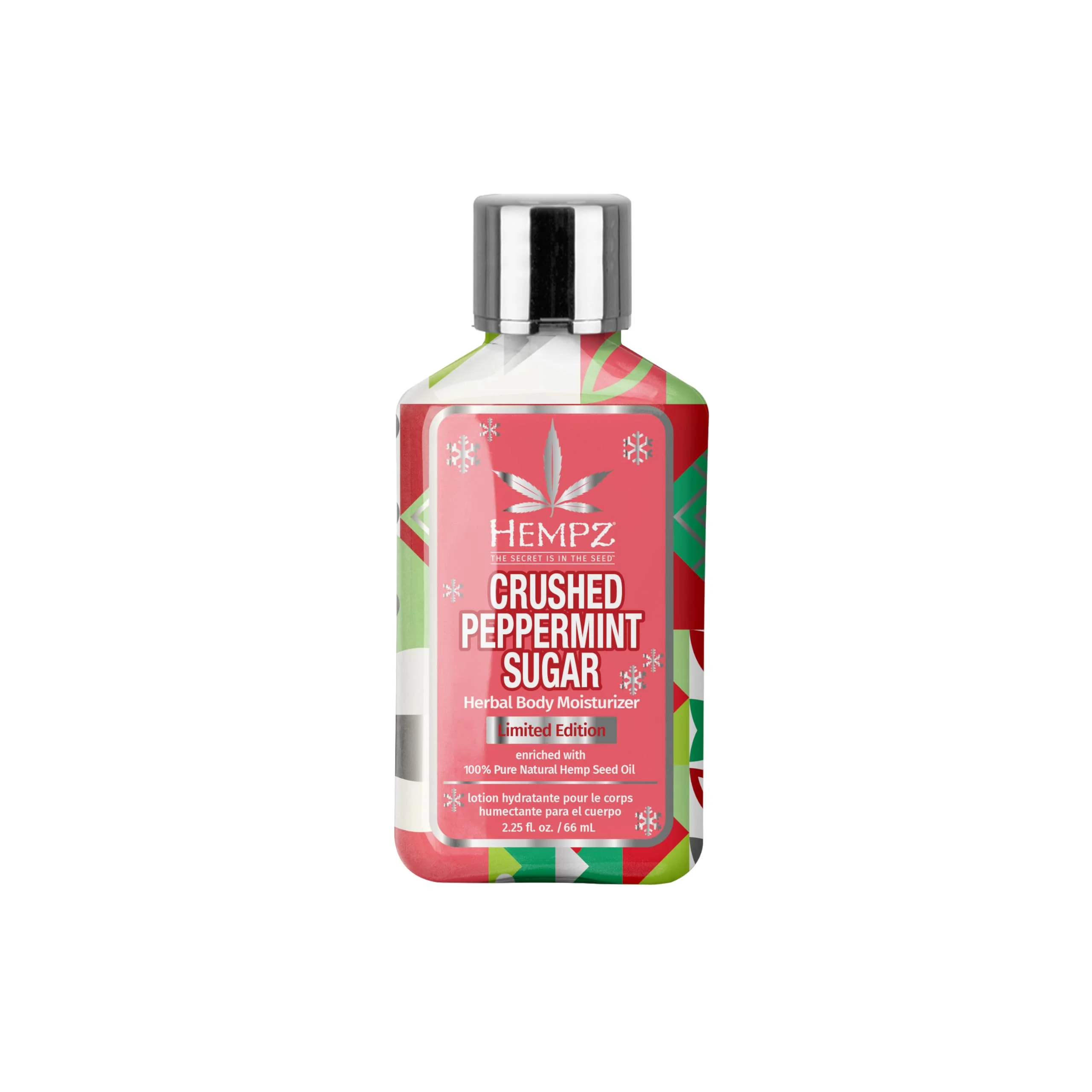 Trusted Hempz Mini Crushed Peppermint Sugar Herbal Body Lotion Moisturizer for men and women Holiday Gifts 2.25 oz Solid