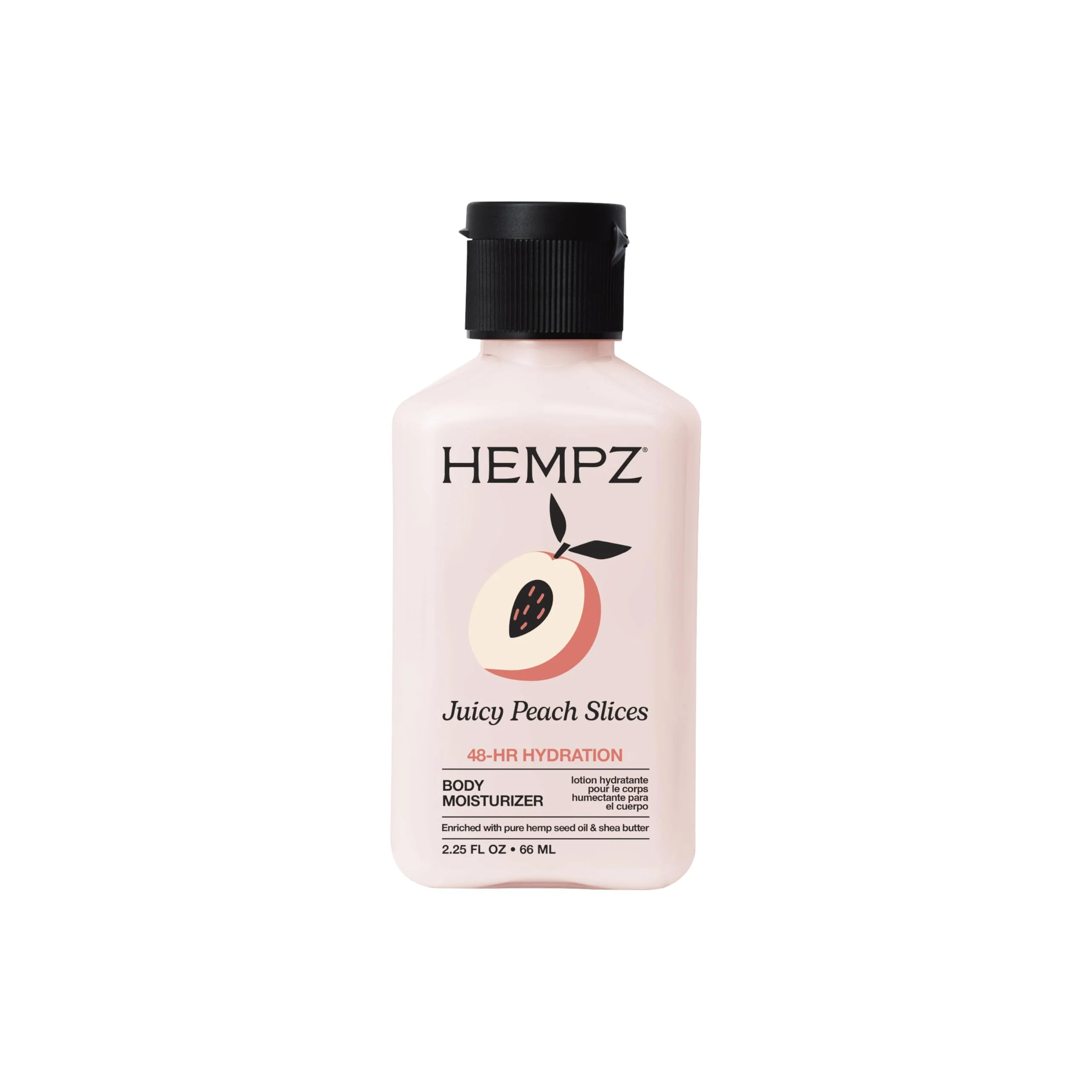 Selected Hempz Mini Juicy Peach Lotion Natural Hemp Seed Oil Ultra Hydrating Body Moisturizer with Shea Butter Peach Extract and Aloe Vera Extract Travel Premium