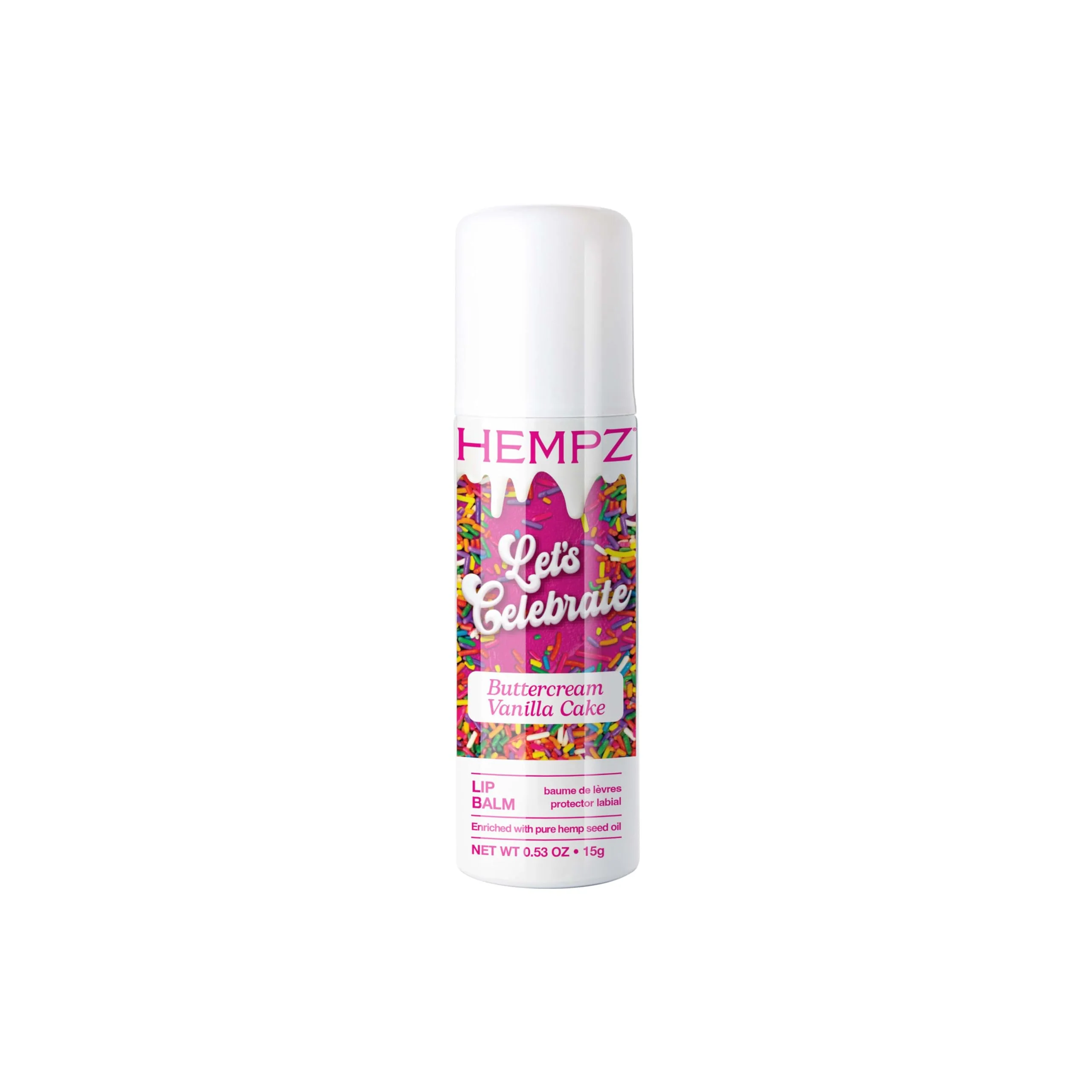 High-Quality HEMPZ Natural Lip Balm - Buttercream Cake - Hemp Seed Oil Shea Butter Coconut Avocado Oil with Vanilla Sugarcane Sweet Almond Moisturizing Lip Lightweight