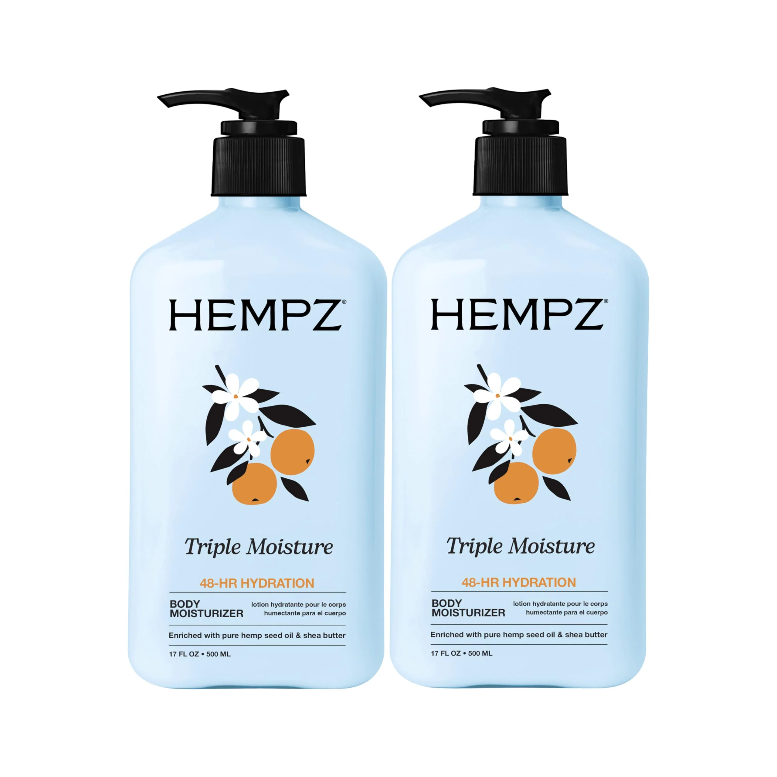 Exclusive Hempz Triple Moisture Herbal Whipped Body Crème Lotion Moisturizer 17 Fl Oz Pack of 2 Fast