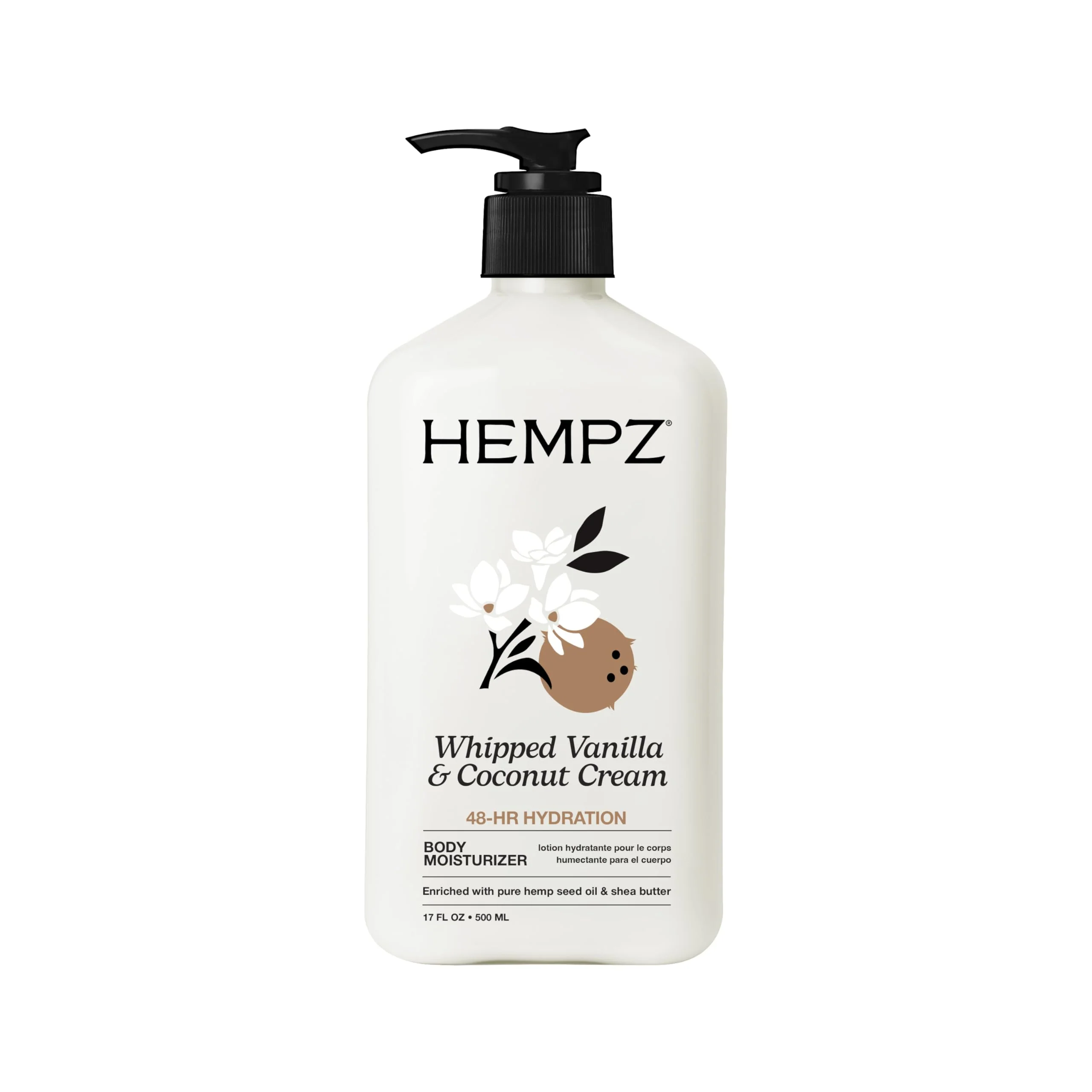 Fast Hempz Whipped Vanilla Coconut Cream Body Hand Lotion Vegan Formula for Men or Women 17 oz. Outstanding