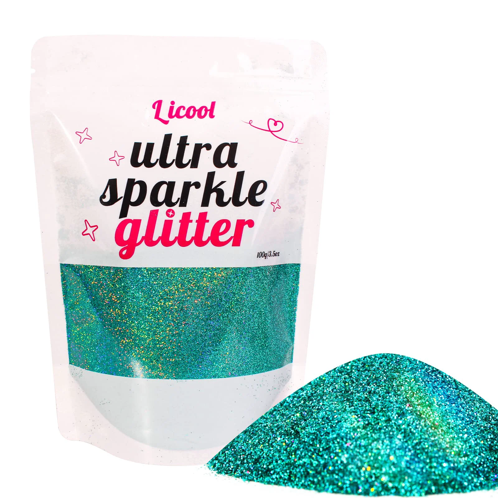 Fine Crafted Holographic Fine Glitter 100g Craft Glitter for Epoxy Resin Iridescent Sequins Loose Glitter for Face Body Hair Eye Makeup Cosmetic Glitter Unique
