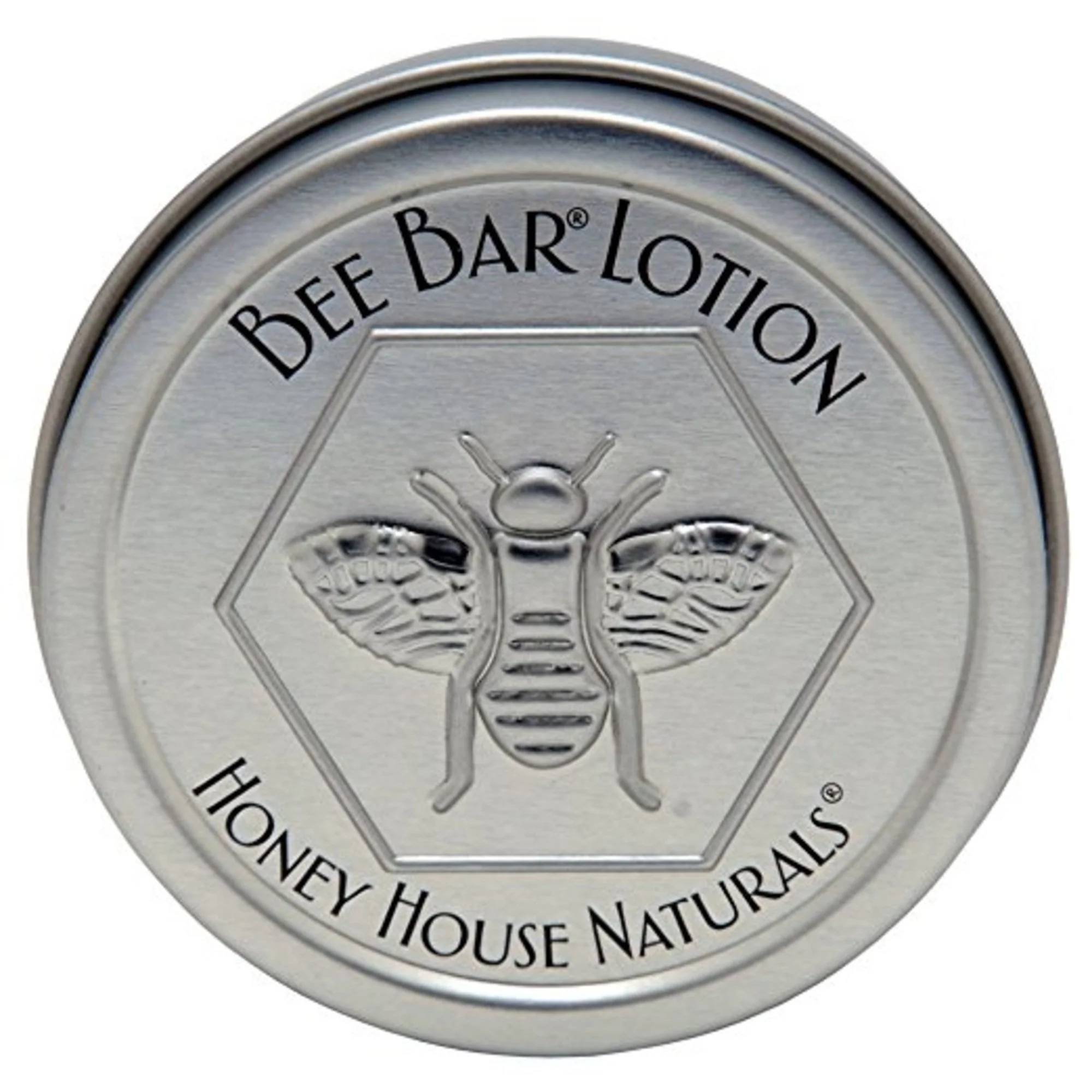 Smart Honey House Solid Lotion Bee Bar - No Added Scent - 0.6 oz - New in Silver Embossed Tin Case Exclusive