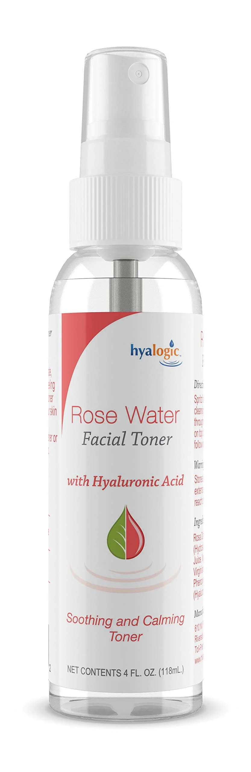 Pure Hyalogic Rose Toner - Alcohol- Facial Toner with Hyaluronic Acid Aloe Vera - Face Astringent for All Skin Types - Facial Toner to Boost Stylish