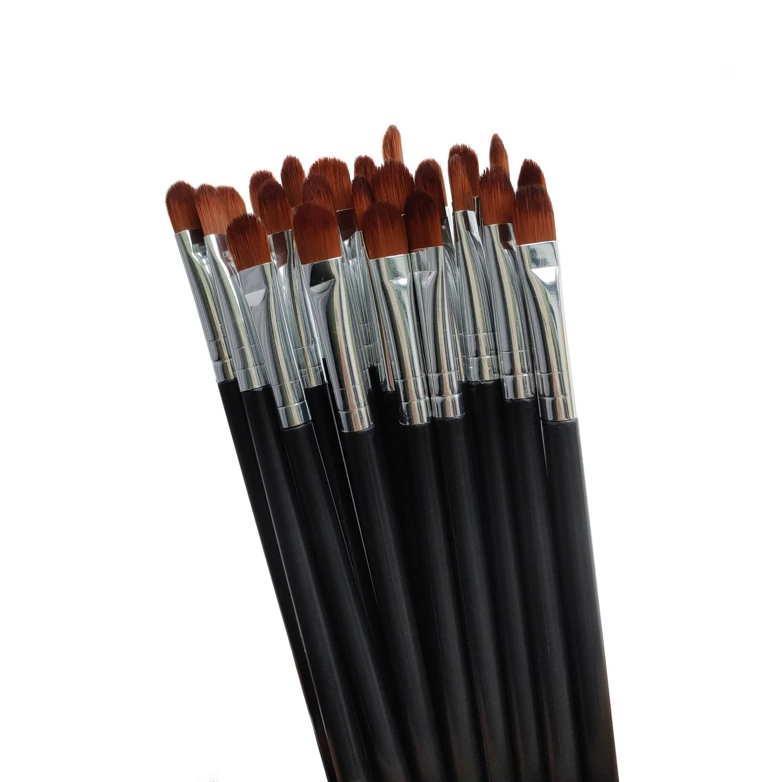 Secure HYMAOME 50pcs Synthetic Eye Shadow Brushes Blending Brush Smudging Shading Eyes Applicator Black Fashionable