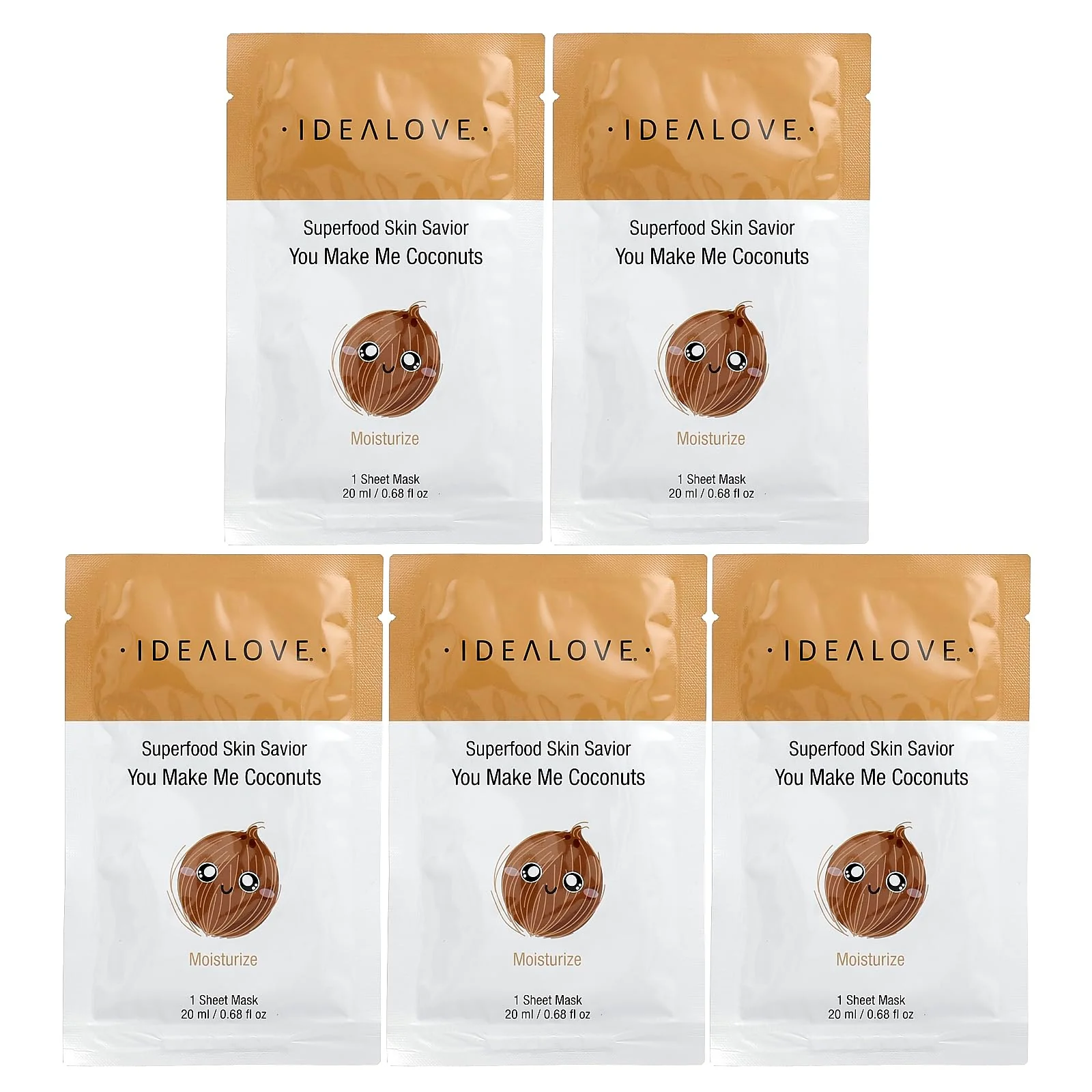 Fashionable Iove Superfood Skin Savior You Make Me Coconuts 5 Beauty Sheet Masks 0.68 fl oz 20 ml Each Quality