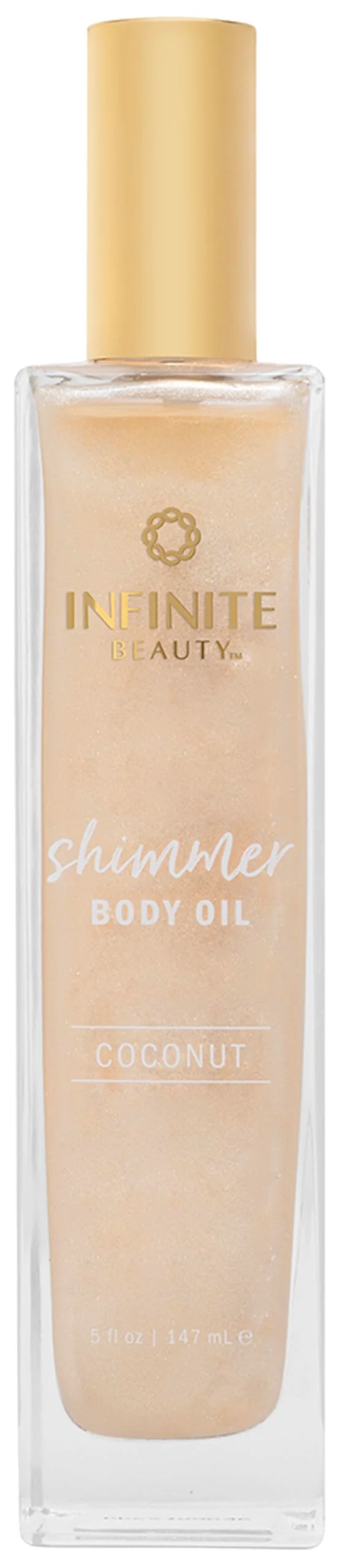 Solid Infinite Beauty Shimmer Body Oil - 5 Fl Oz Coconut Gold Glitter for Radiant Skin Hydrating Illuminating After Bath Adds a Original Design