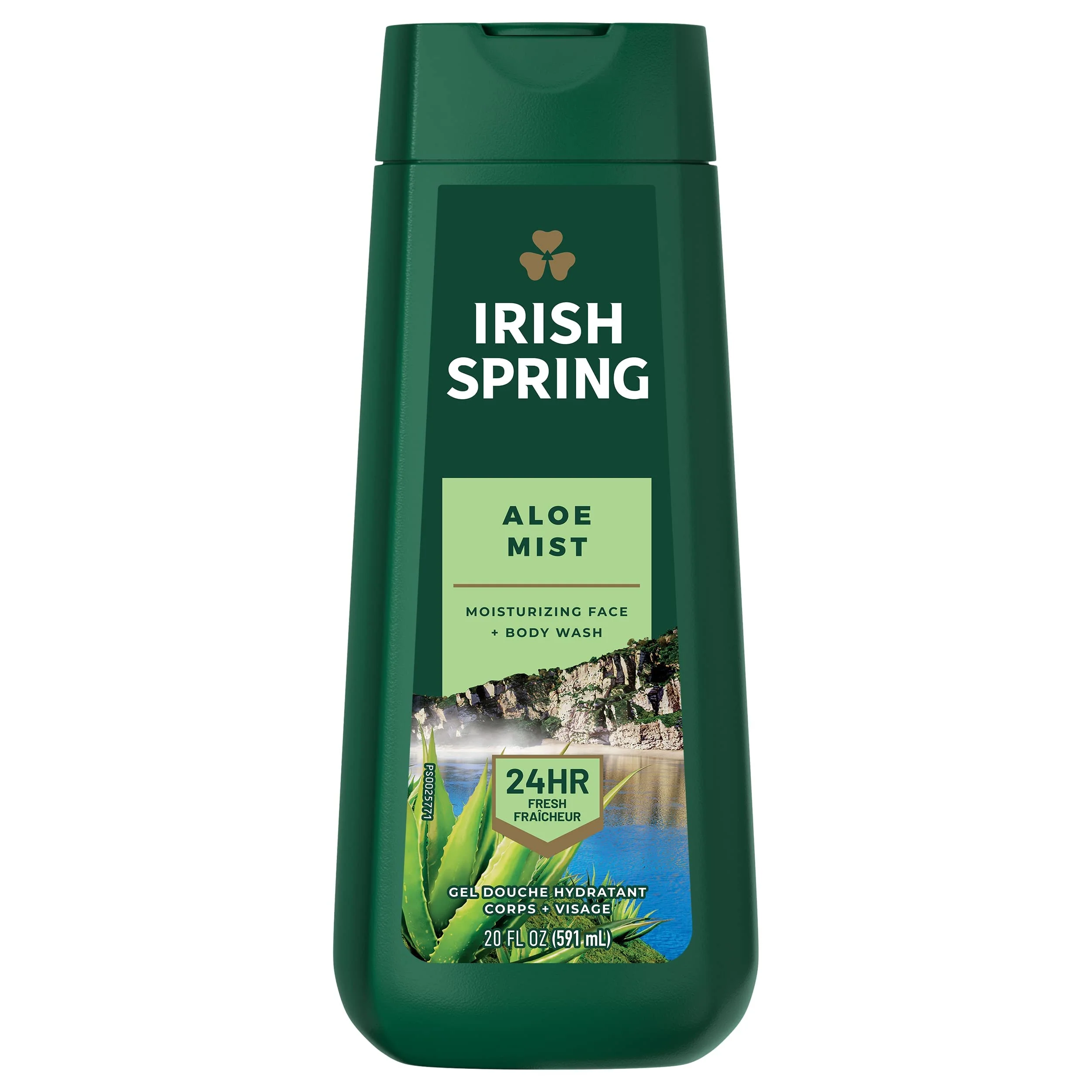 Crafted Irish Spring Men's Body Wash Shower Gel Aloe Vera - 20 fluid ounce Pack of 6 Versatile