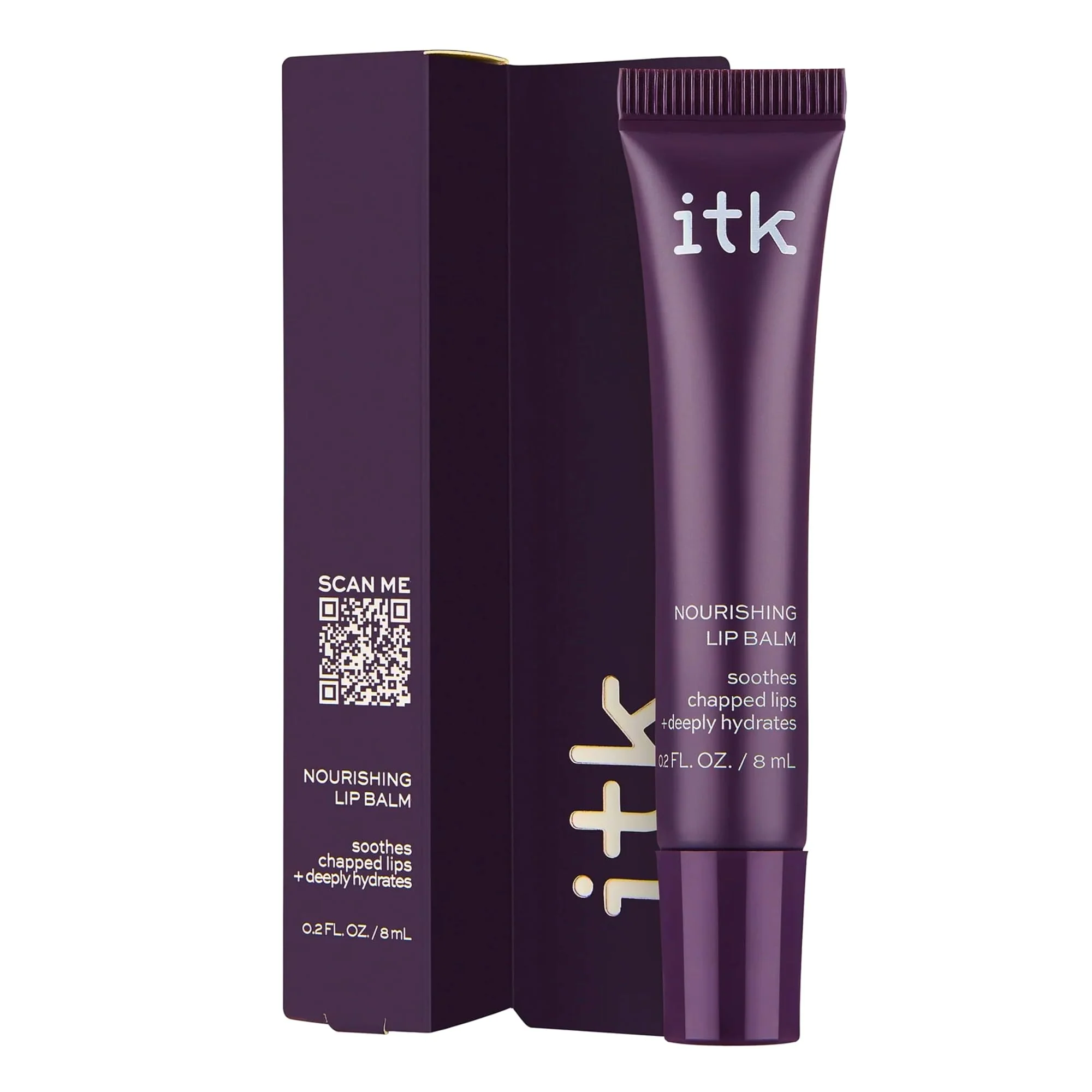 High-End ITK Nourishing Lip Balm - Hydrate Dry Chapped Lips with Shea Butter Coconut Oil Vitamin E - Moisturizes Soothes Chapped Lips - Glossy Premium