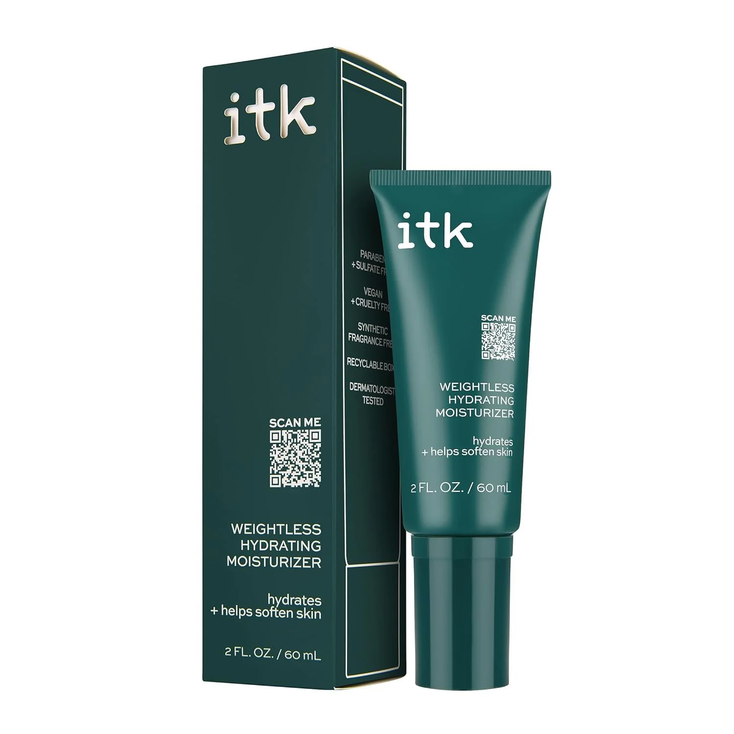 Detailed ITK Skincare Weightless Hydrating Face Moisturizer - Hydrates Smoothes Skin - Niacinamide - Brighten Dark Spots - Hyaluronic Acid - Maintain Easy-to-Use