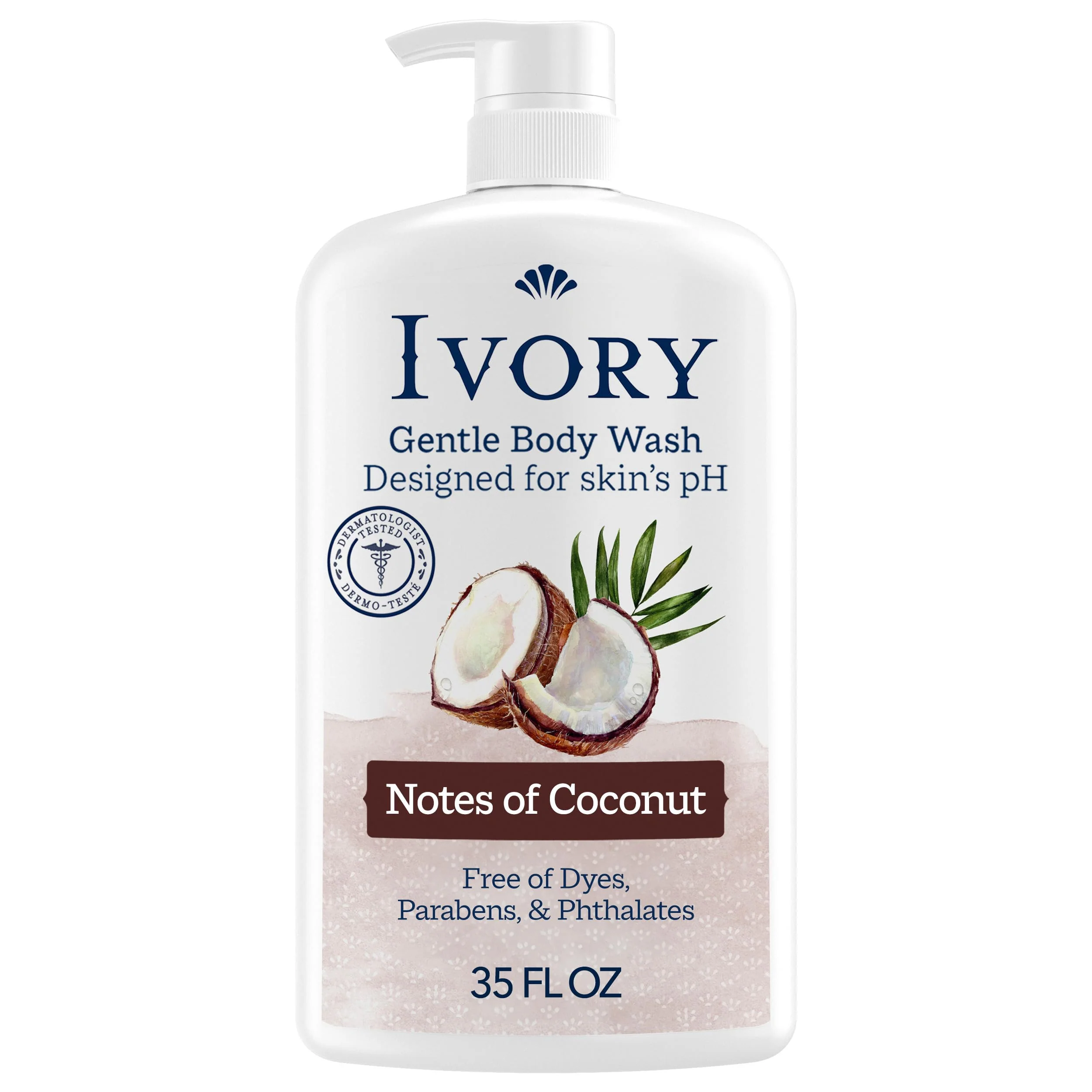 High-Grade Ivory Body Wash Designed for the Whole Family Gentle Formula of Dyes Heavy Perfumes Parabens Phthalates Silicones Coconut Scent 35 oz Environmentally Friendly