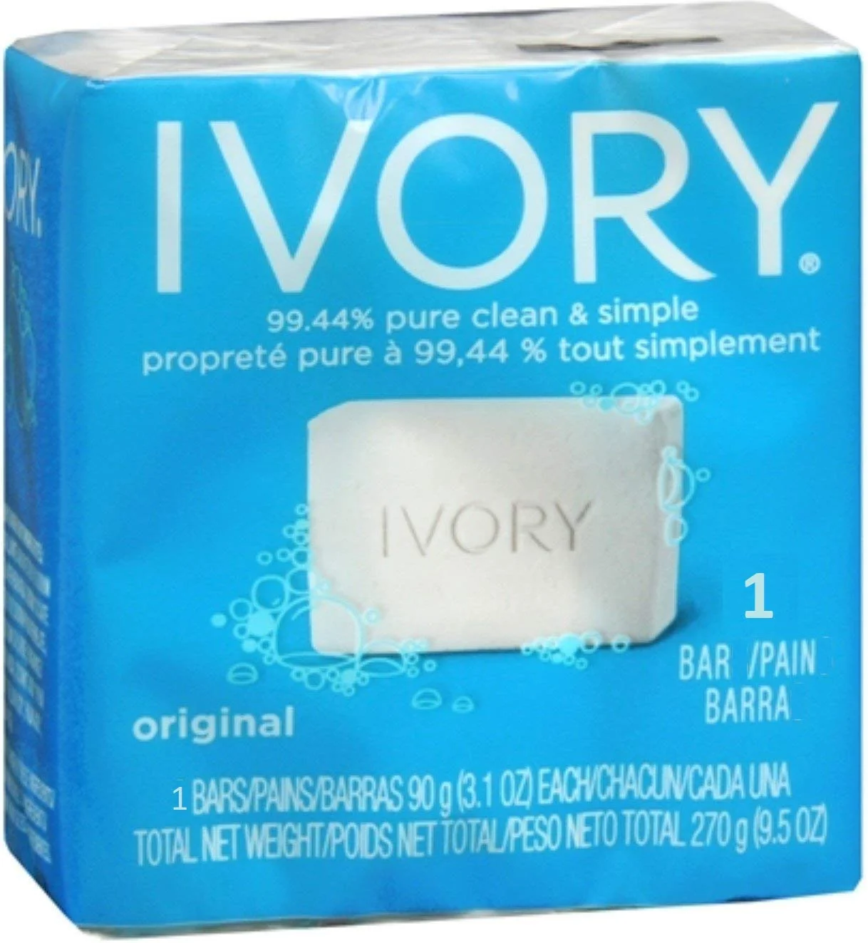 Reusable Ivory Bar Soap 3.1 oz bar Functional