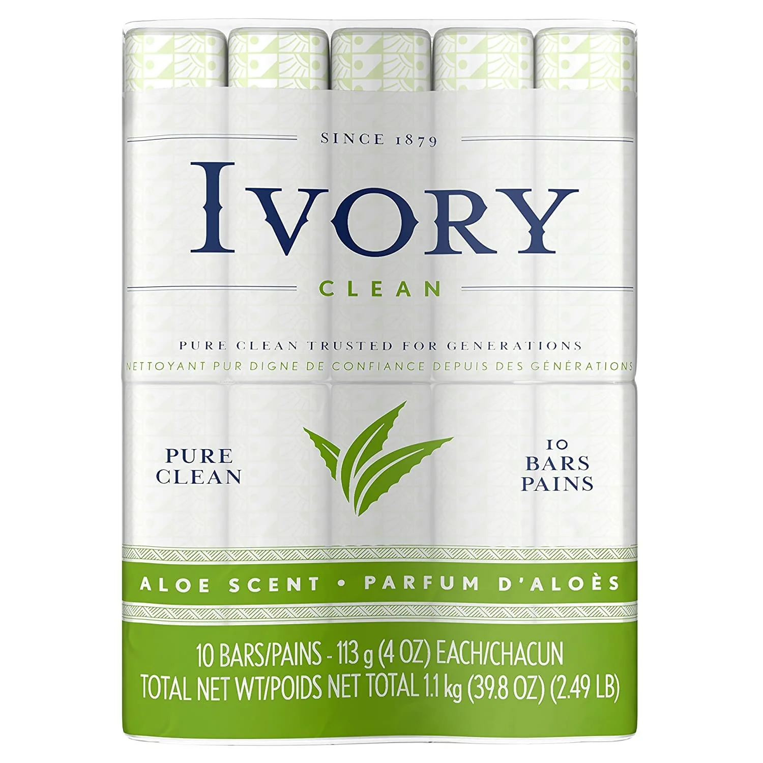 Elegant Ivory Bar Soap Bath Size Aloe 10 ea Pack of 3 Exceptional