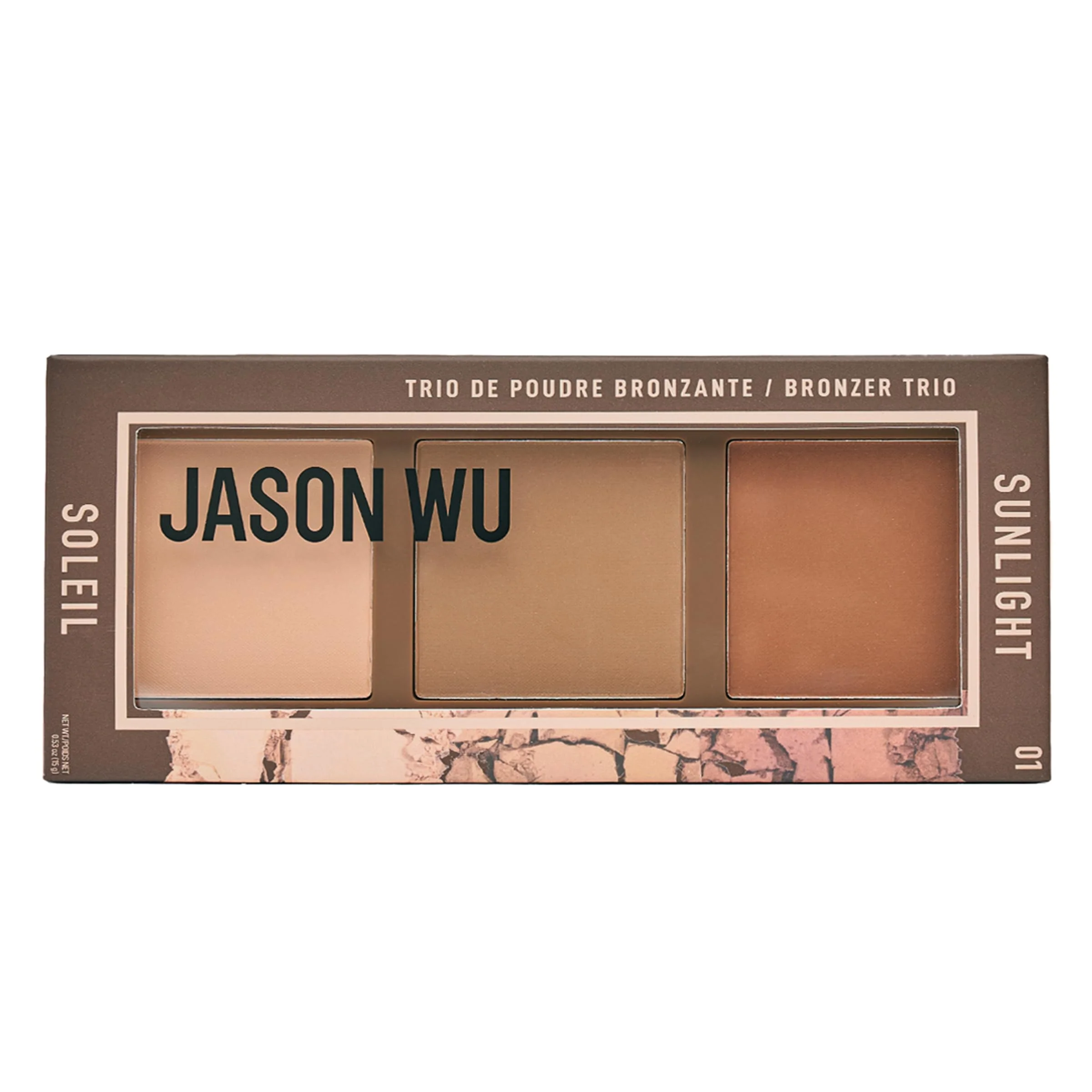 Sophisticated Jason Wu Beauty Sunlight Bronzer Trio - Vegan Cruelty- - 3-Pan Warm Bronzer Palette - Matte Finish for Sun-Kissed Glow - Natural Contour Premium