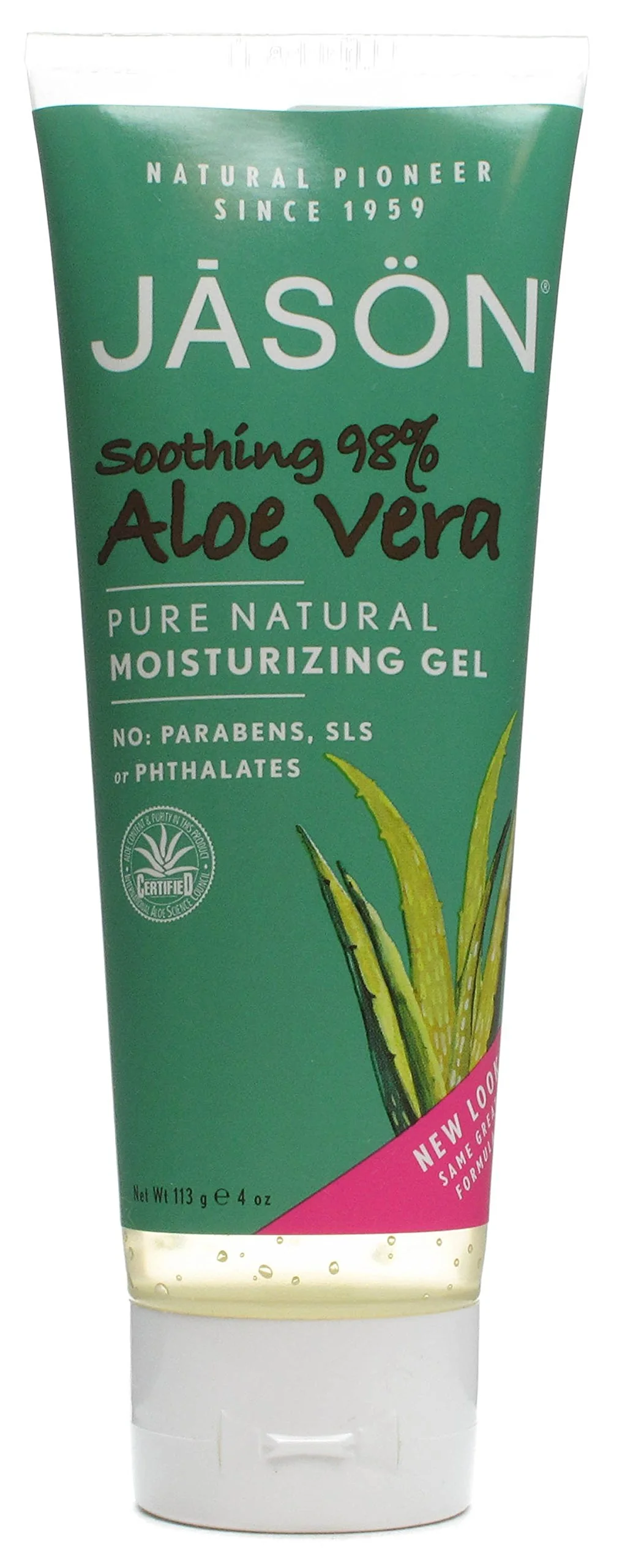 Fine Crafted Jason Pure Natural Moisturizing Gel Soothing Aloe Vera 4 Ounce Smooth