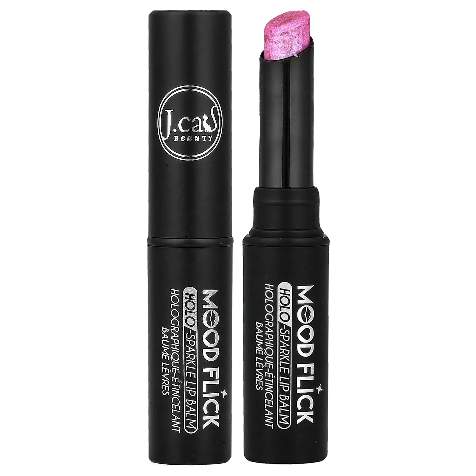 Optimized J.Cat Beauty Mood Flick Holo-Sparkle Lip Balm MLB101 Switch Off 0.07 oz 2 g Green