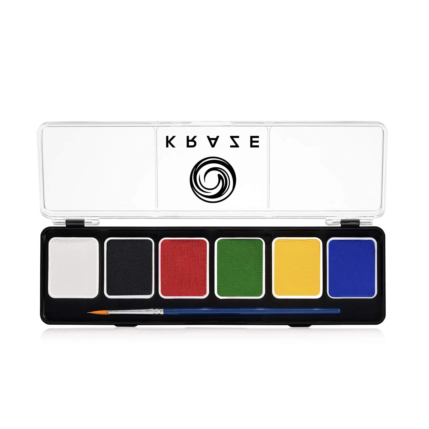 Original Kraze FX Fundamentals Professional 6 Color Primary Face Paint Palette 6 gm with Brush - Water Activated Hypoallergenic Safe Non-Toxic Face Outstanding