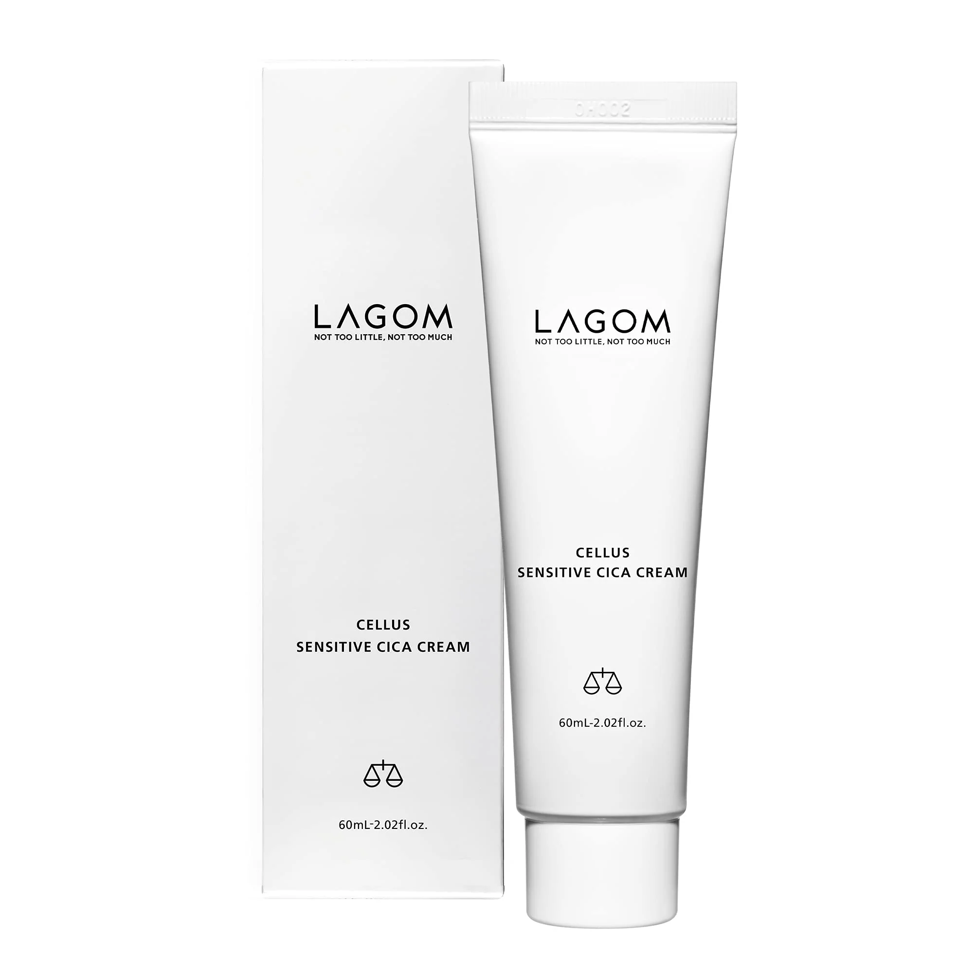 Eco-Friendly LAGOM Cellus Sensitive Cica Cream Soothing Korean Skincare with Centella and Ceramide Sensitive Skin Calming Balm Face Blemish 2.02 Fl Oz User-Friendly