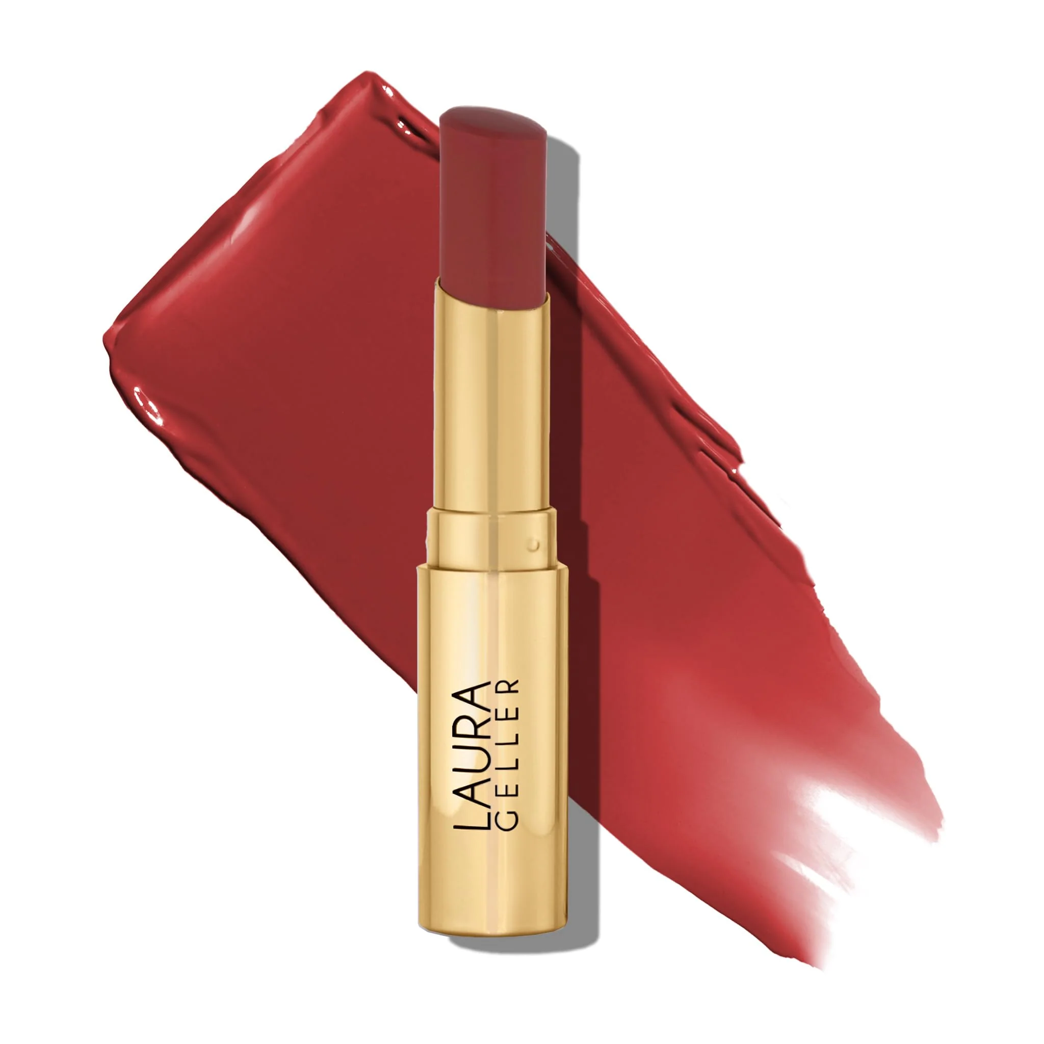 Elite LAURA GELLER NEW YORK Jelly Balm Tinted Lip Balm - Brick House - Hydrating Lip Color with Shine Finish - Squalane Vitamin E - Buildable Sheer Healthy